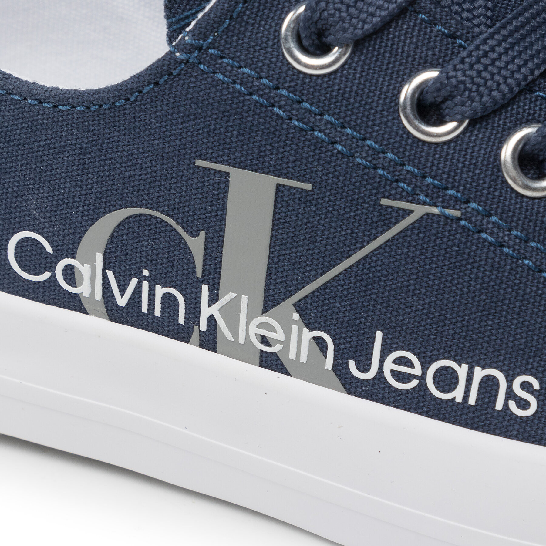 Calvin Klein Jeans Гуменки Low Cut Lace-Up Sneaker V3X9-80125-0890 M Тъмносин - Pepit.bg