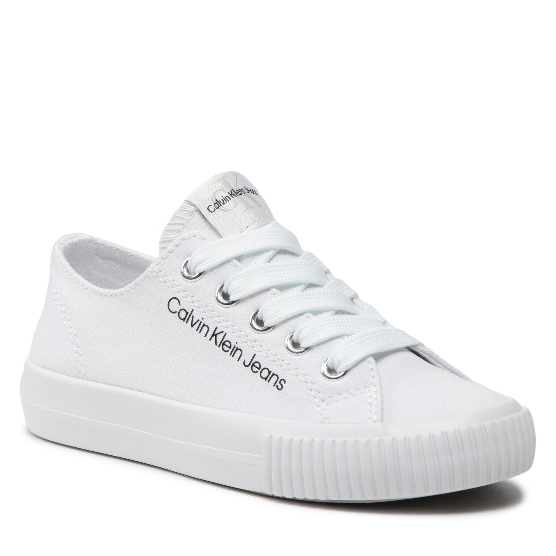 Calvin Klein Jeans Гуменки Low Cut Lace-Up Sneaker V3X9-80126-0890 M Бял - Pepit.bg