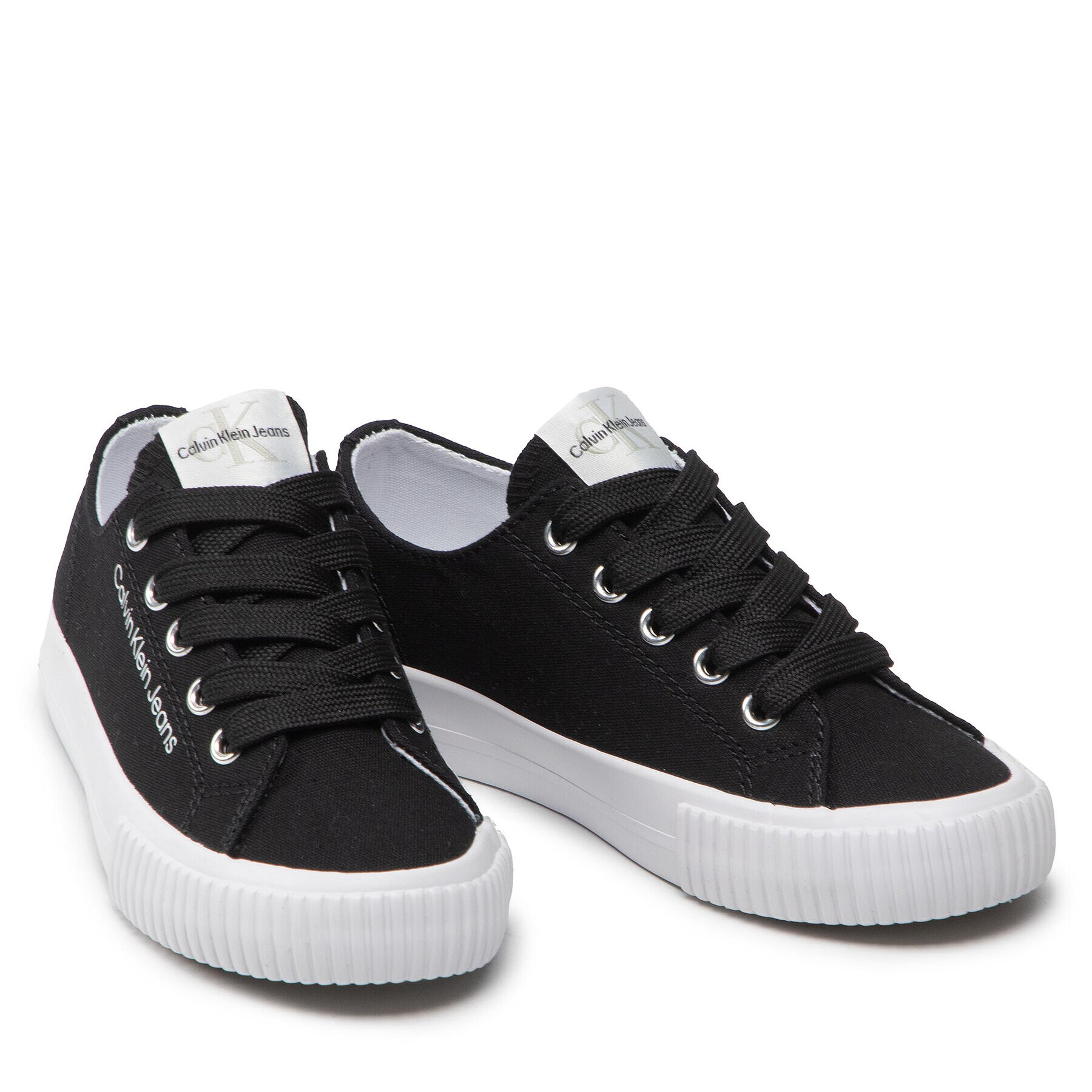 Calvin Klein Jeans Гуменки Low Cut Lace-Up Sneaker V3X9-80126-0890 M Черен - Pepit.bg