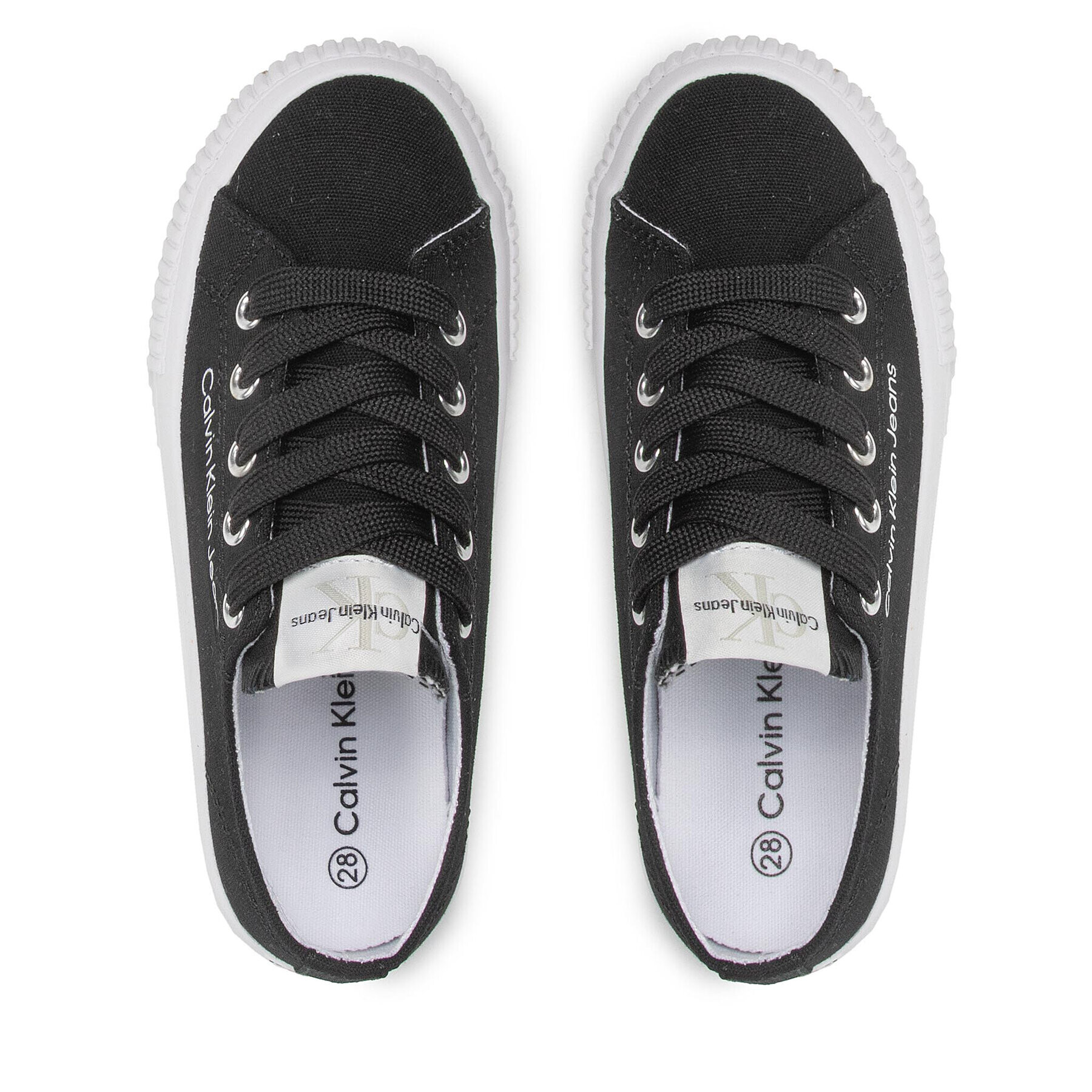 Calvin Klein Jeans Гуменки Low Cut Lace-Up Sneaker V3X9-80126-0890 M Черен - Pepit.bg