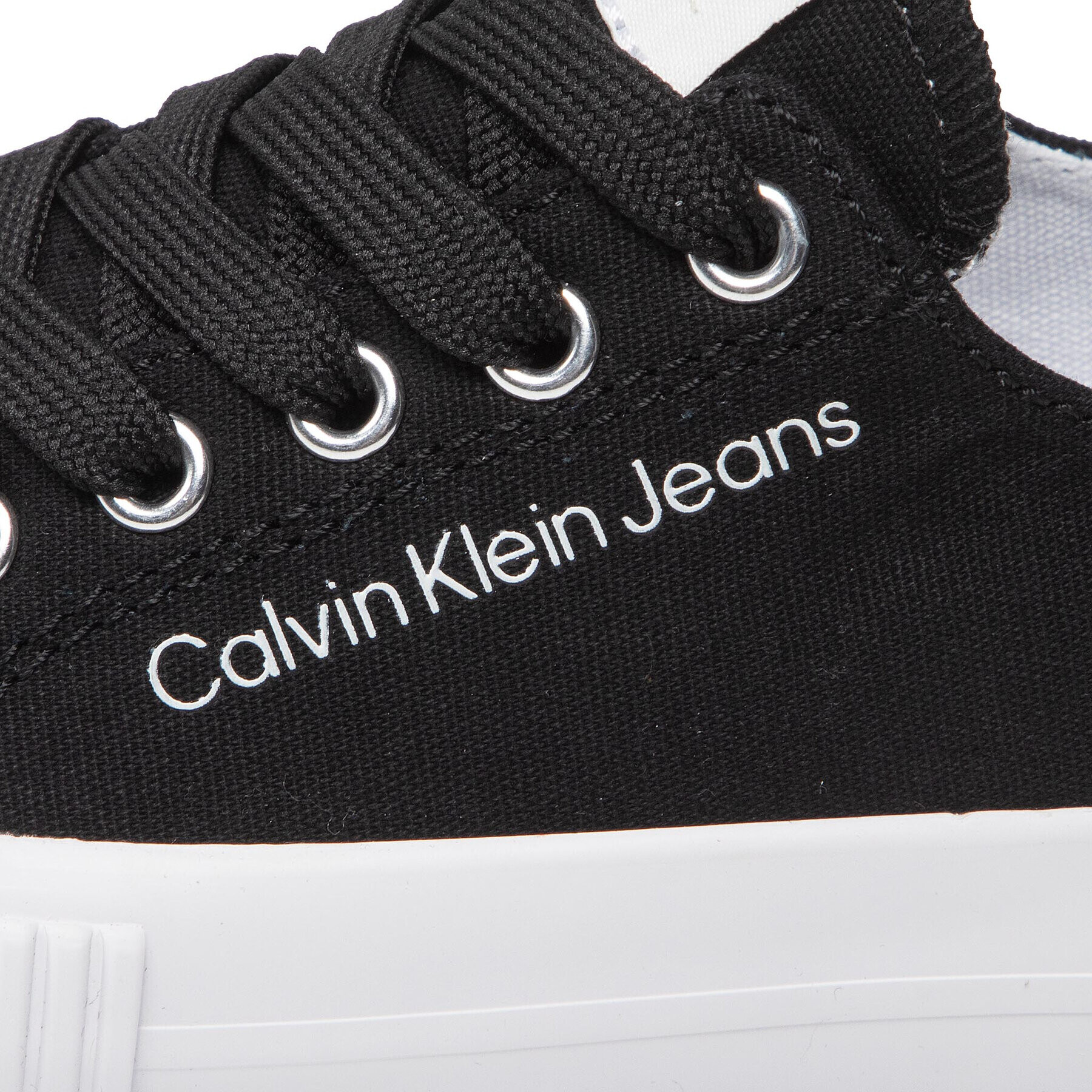 Calvin Klein Jeans Гуменки Low Cut Lace-Up Sneaker V3X9-80126-0890 M Черен - Pepit.bg