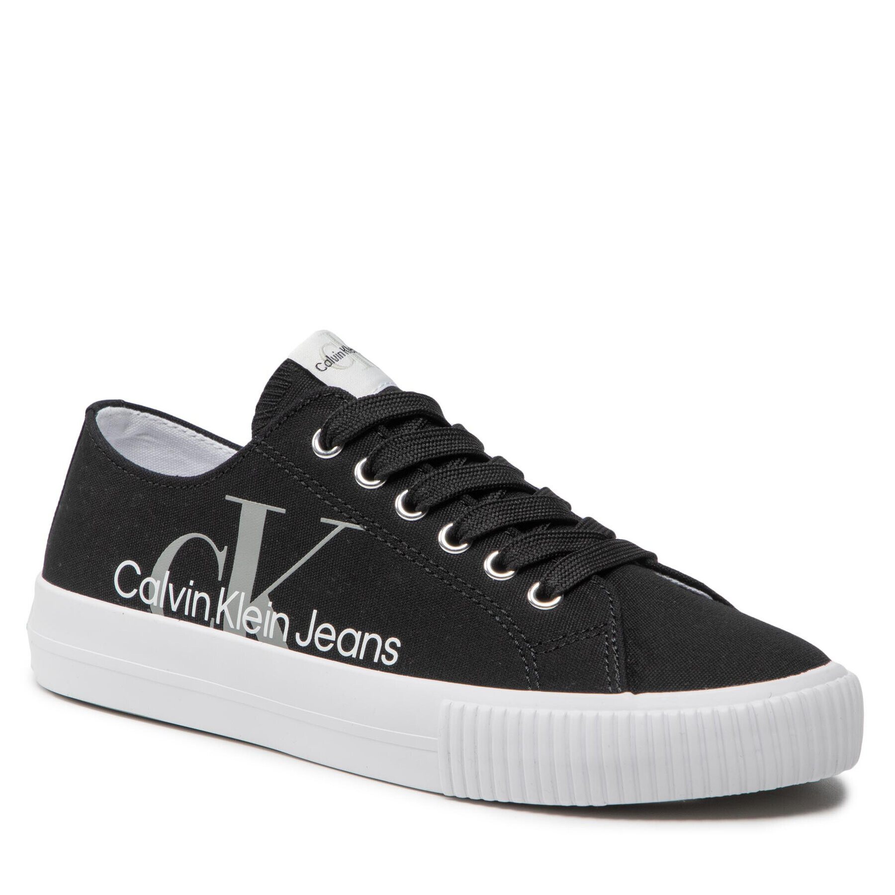 Calvin Klein Jeans Гуменки Low Cut Lace Up V3X9-80125-0890 S Черен - Pepit.bg