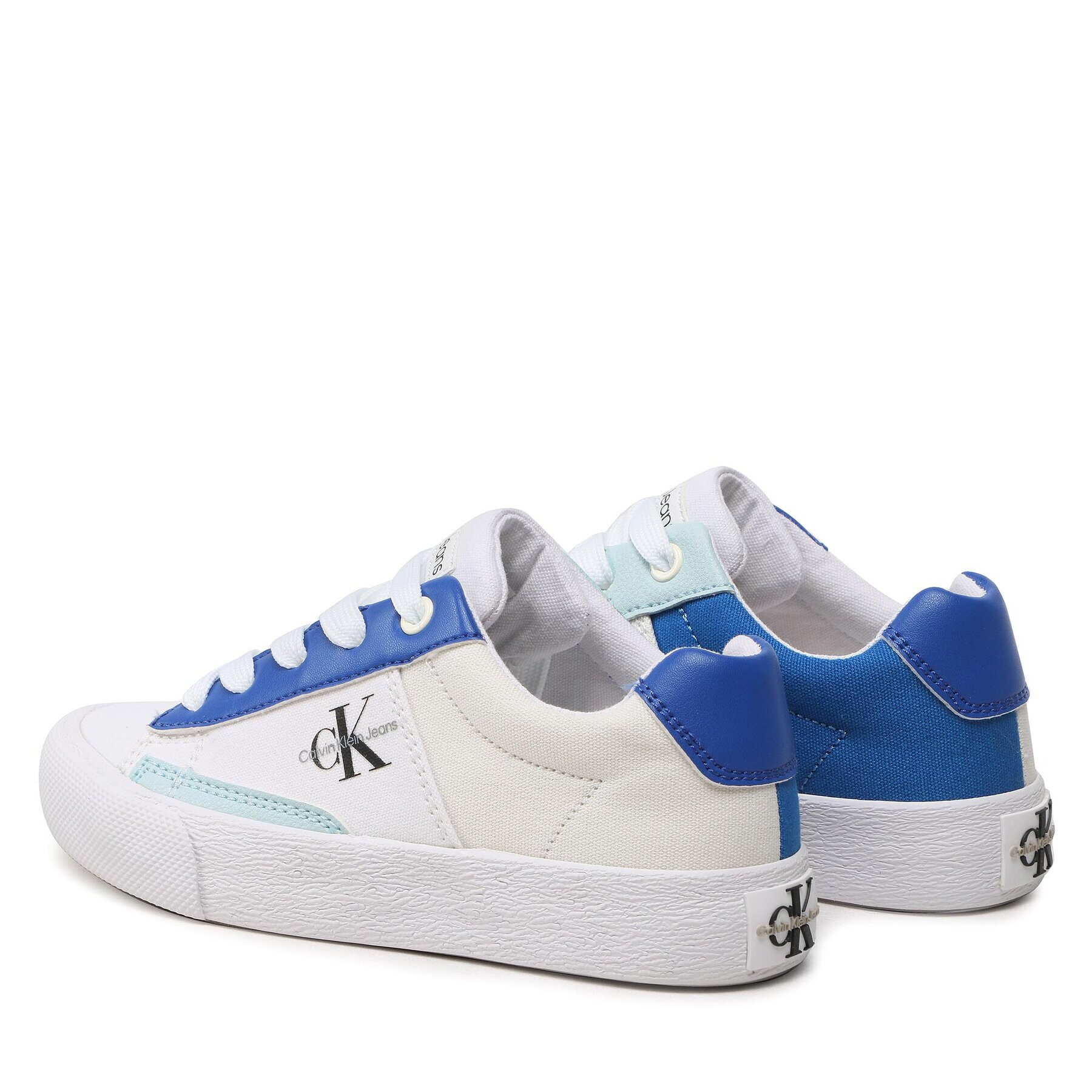 Calvin Klein Jeans Гуменки Lowcut Lace-Up Sneaker V3X9-80564-1355 M Бял - Pepit.bg