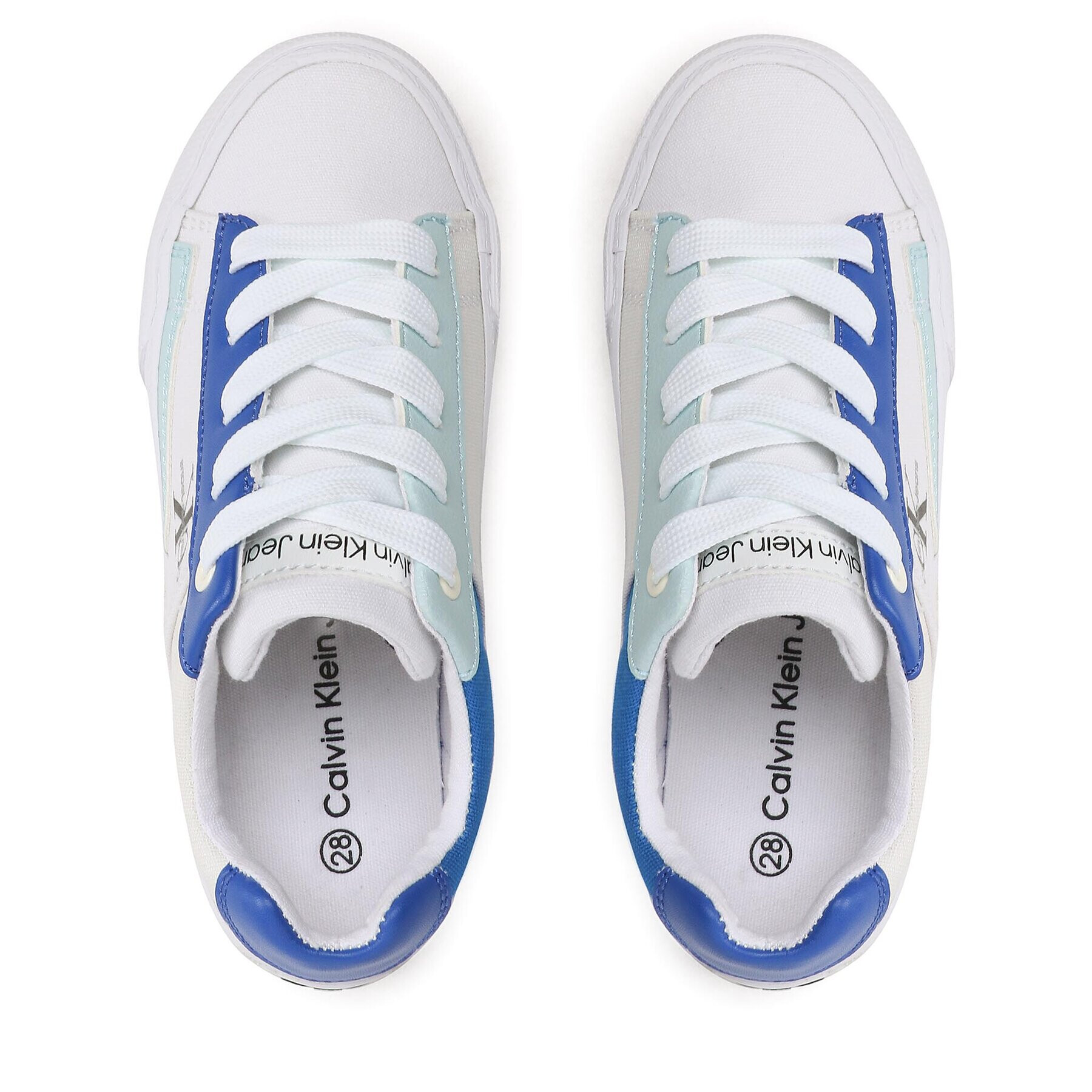 Calvin Klein Jeans Гуменки Lowcut Lace-Up Sneaker V3X9-80564-1355 M Бял - Pepit.bg