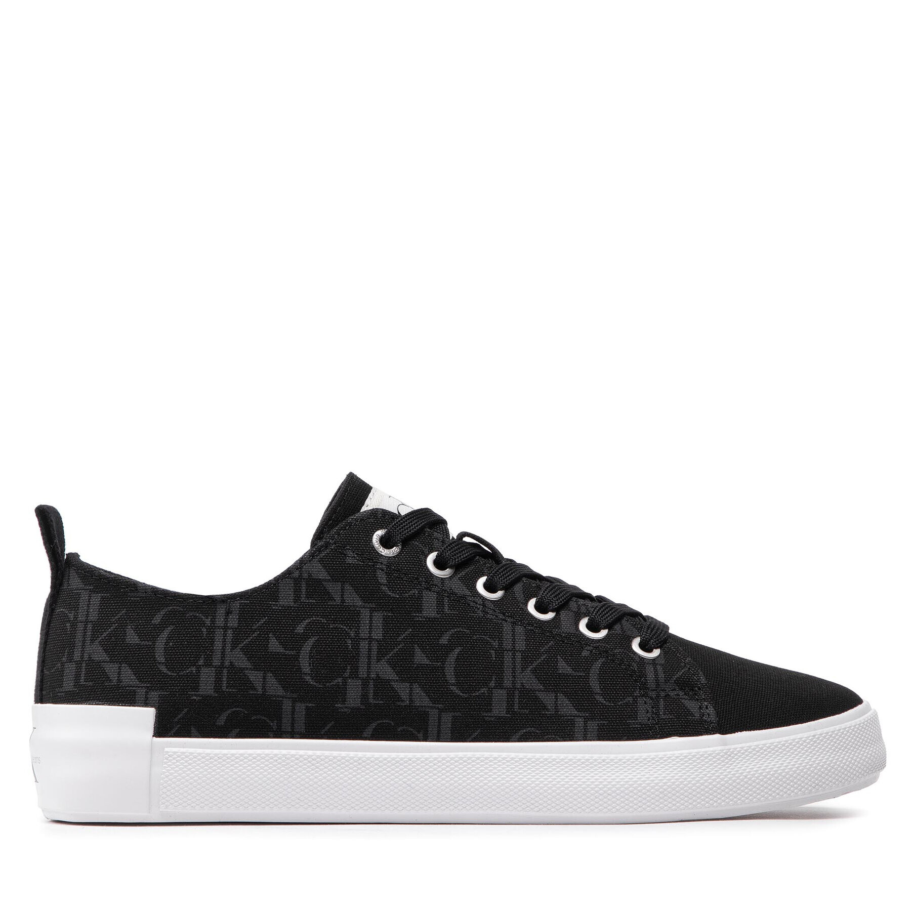 Calvin Klein Jeans Гуменки New Vulcanized Laceup Low Aop YM0YM00412 Черен - Pepit.bg