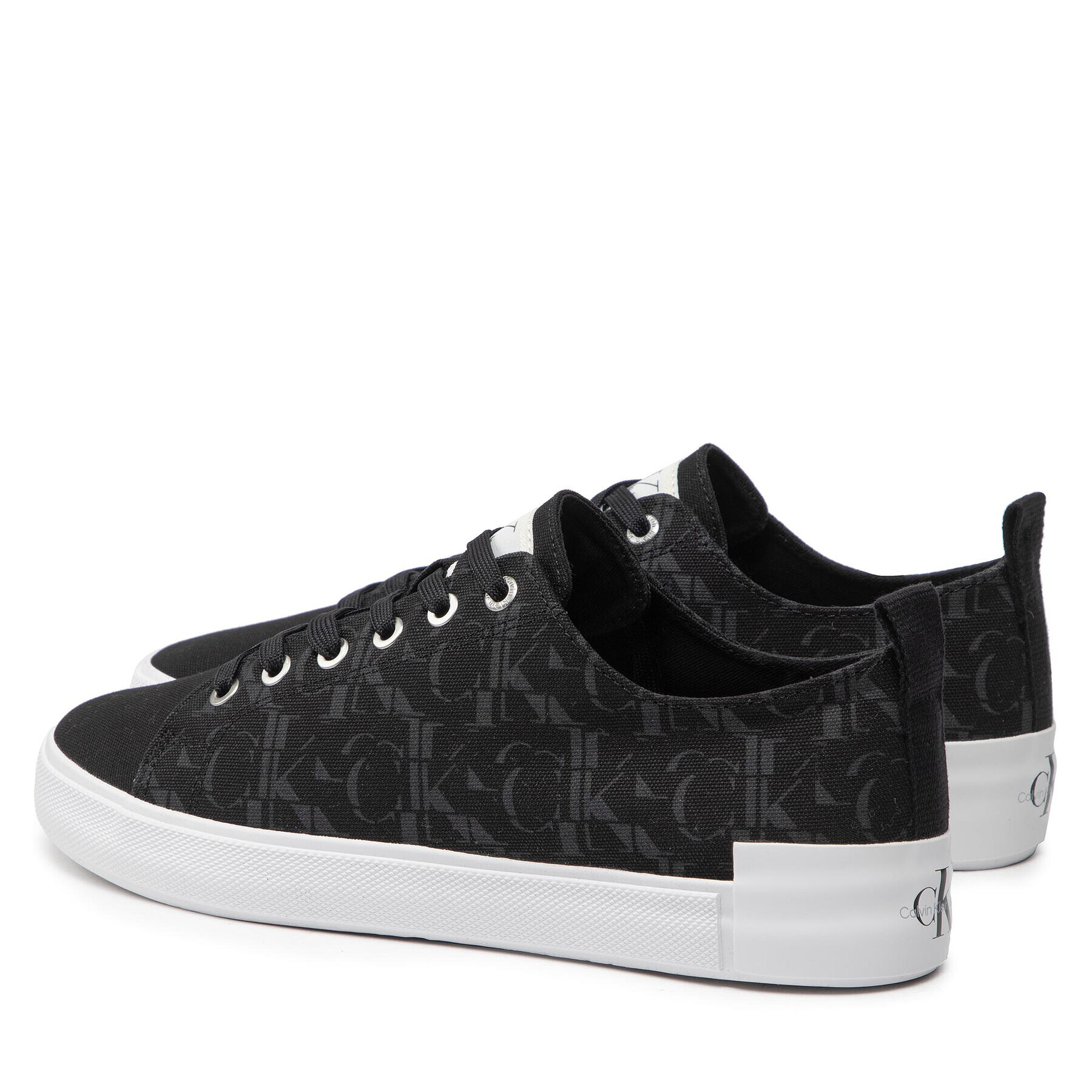 Calvin Klein Jeans Гуменки New Vulcanized Laceup Low Aop YM0YM00412 Черен - Pepit.bg