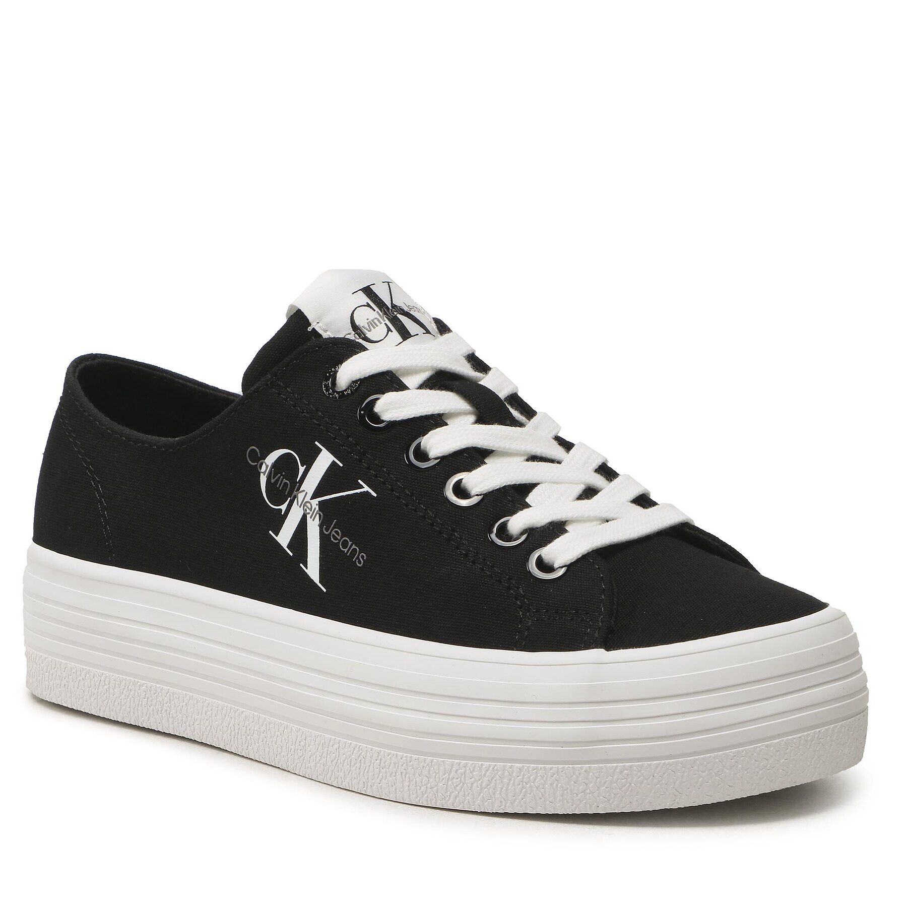 Calvin Klein Jeans Гуменки Vulc Flatform Essential Mono YW0YW01030 Черен - Pepit.bg