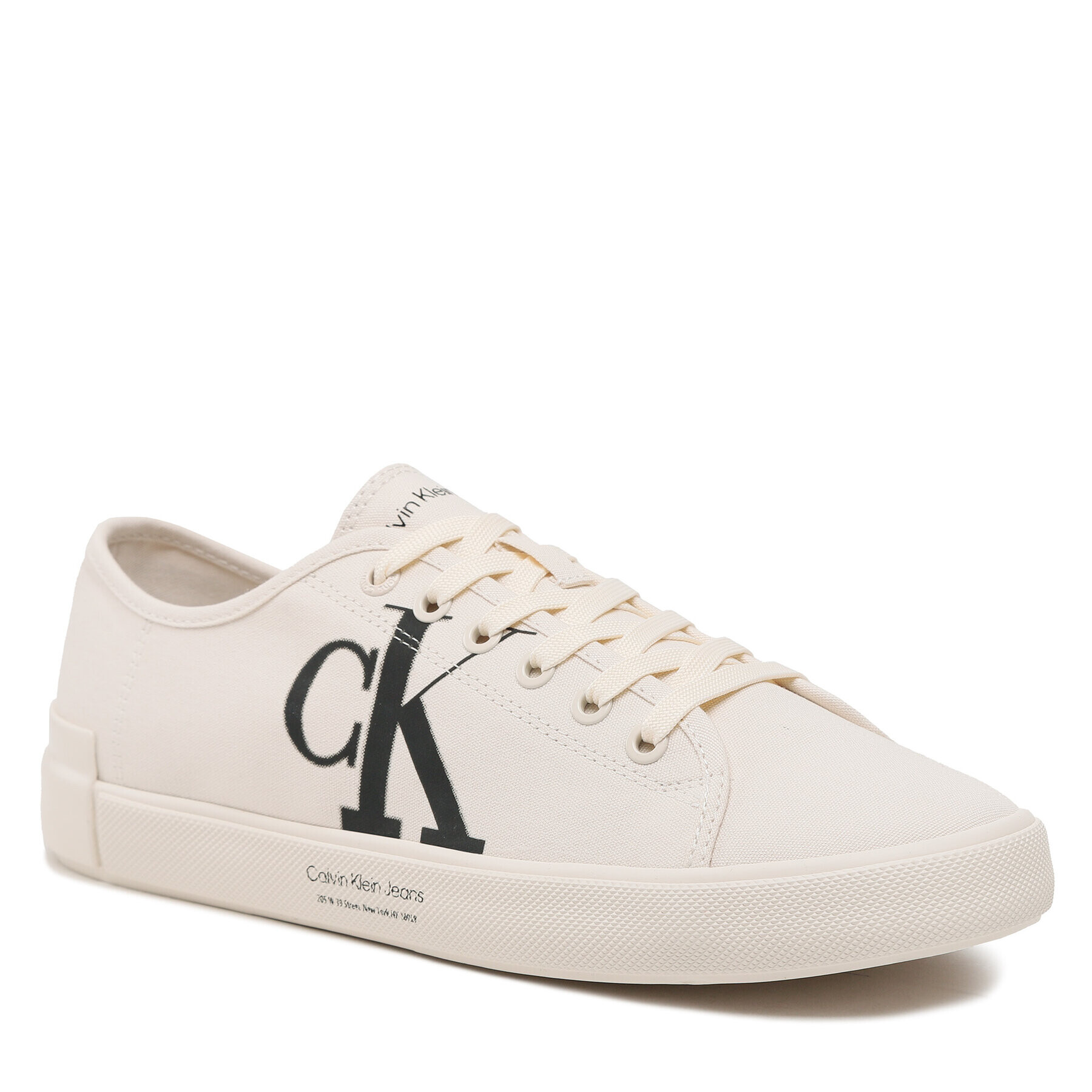 Calvin Klein Jeans Гуменки Vulc Low Oversized Brand YM0YM00687 Екрю - Pepit.bg