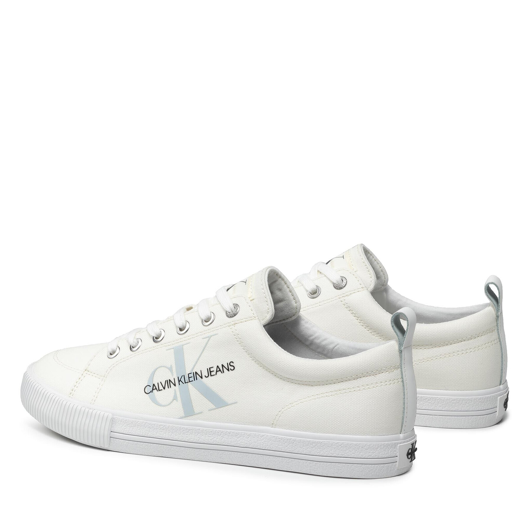 Calvin Klein Jeans Гуменки Vulcanized Laceup Sneaker YM0YM00274 Бял - Pepit.bg