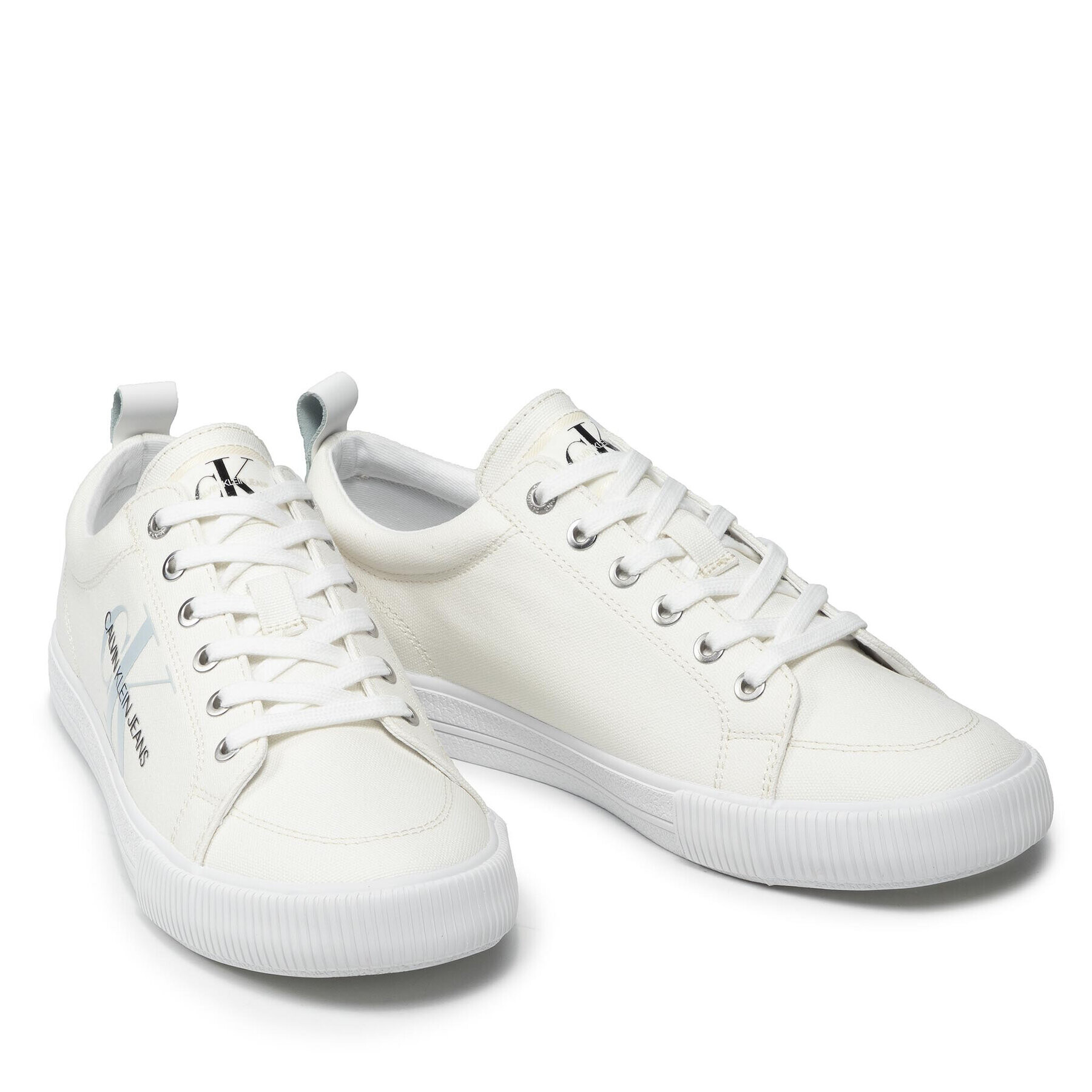 Calvin Klein Jeans Гуменки Vulcanized Laceup Sneaker YM0YM00274 Бял - Pepit.bg