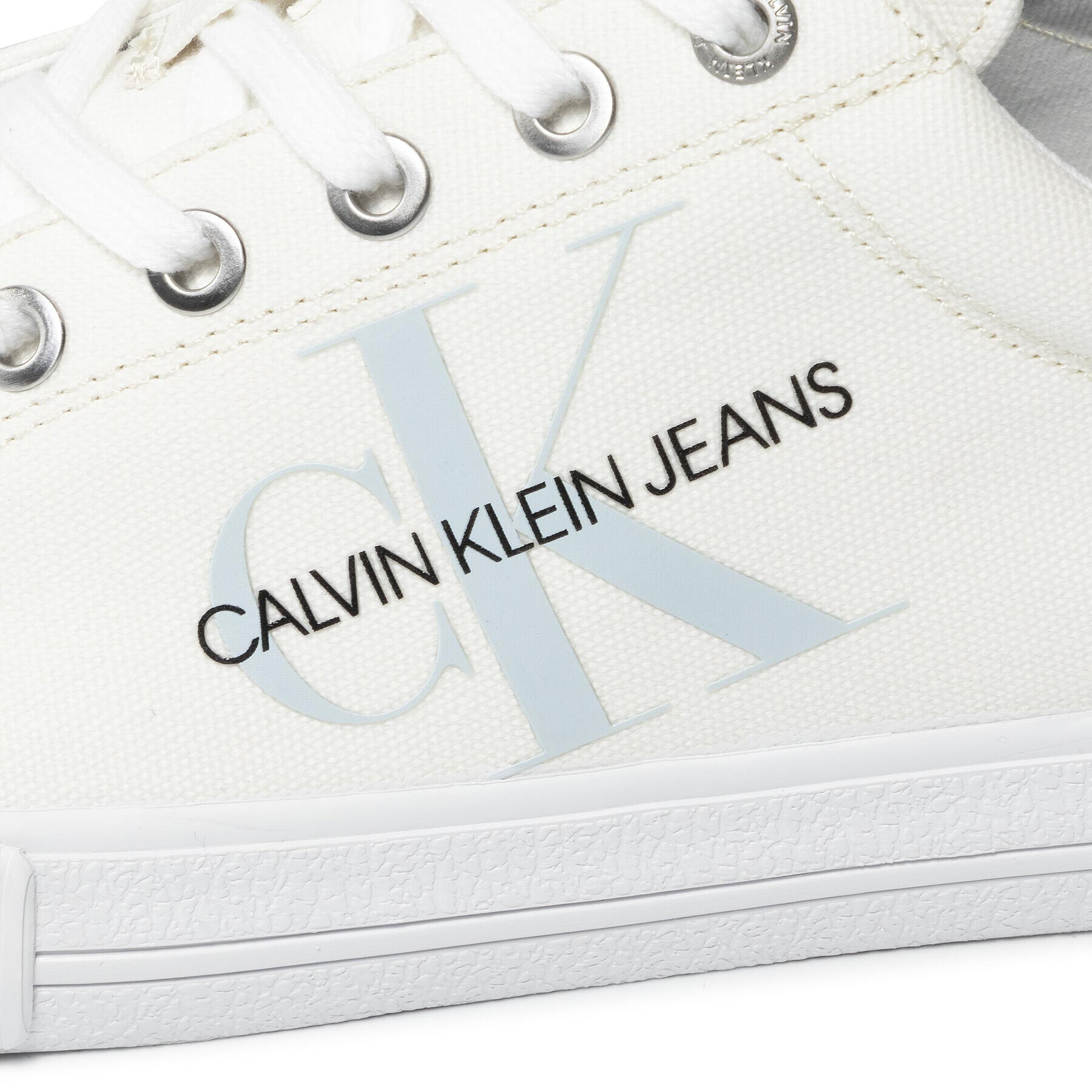 Calvin Klein Jeans Гуменки Vulcanized Laceup Sneaker YM0YM00274 Бял - Pepit.bg