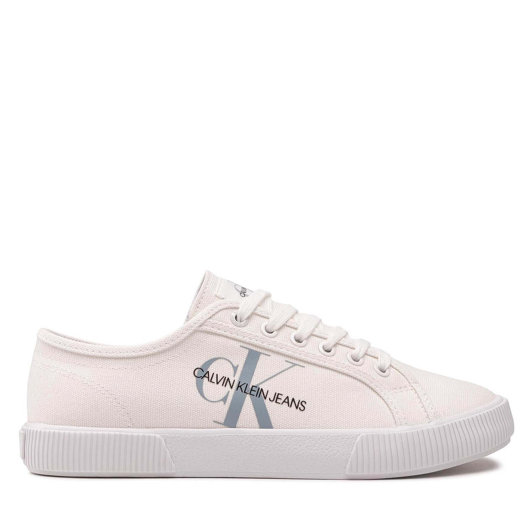 Calvin Klein Jeans Гуменки Vulcanized Sneaker Laceup Co YM0YM00254 Бял - Pepit.bg
