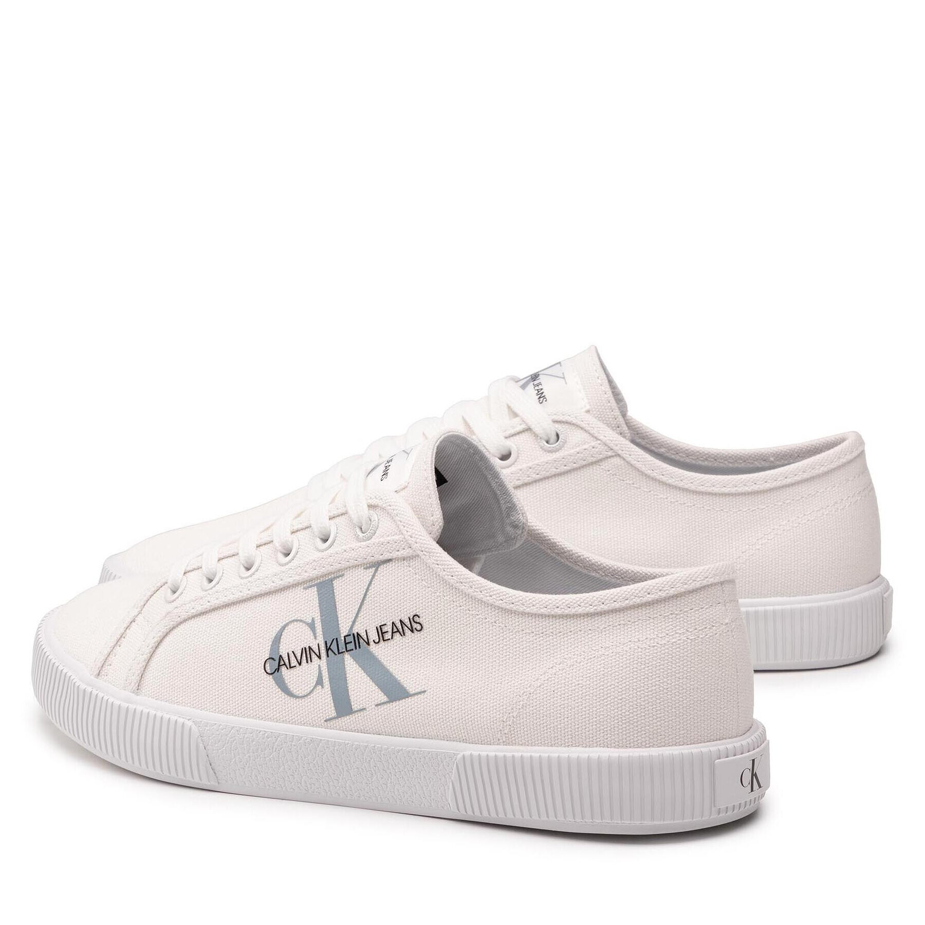 Calvin Klein Jeans Гуменки Vulcanized Sneaker Laceup Co YM0YM00254 Бял - Pepit.bg