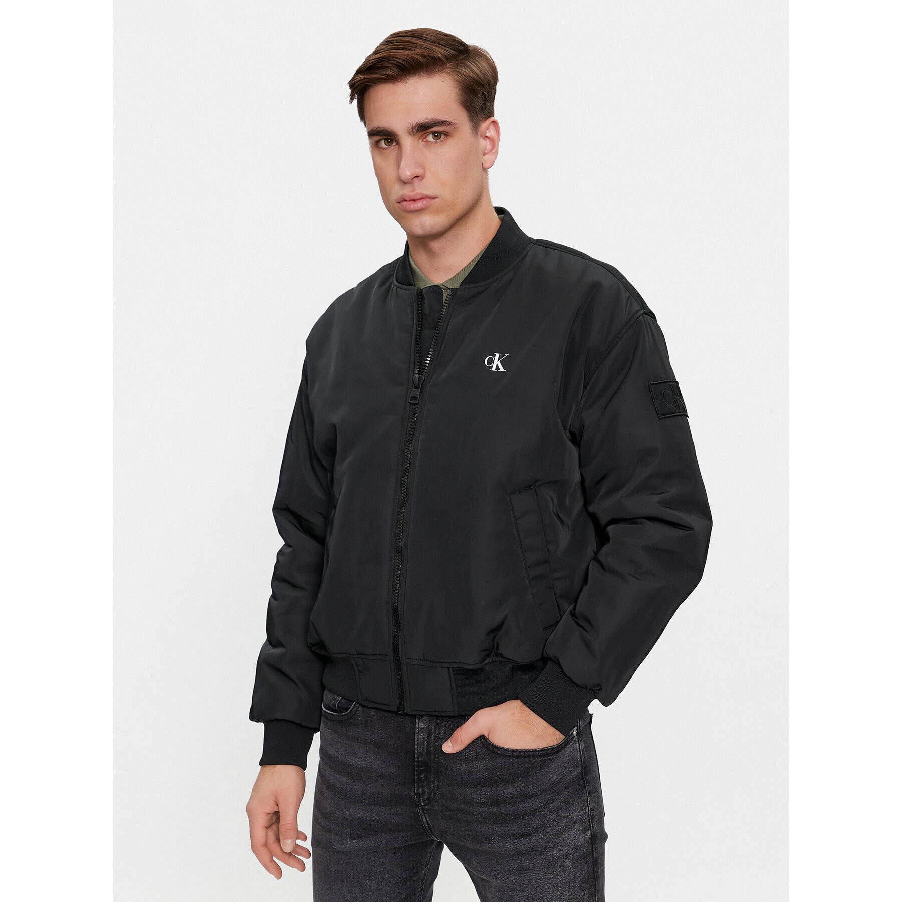 Calvin Klein Jeans Яке бомбър Bomber Jacket J30J324657 Черен Regular Fit - Pepit.bg