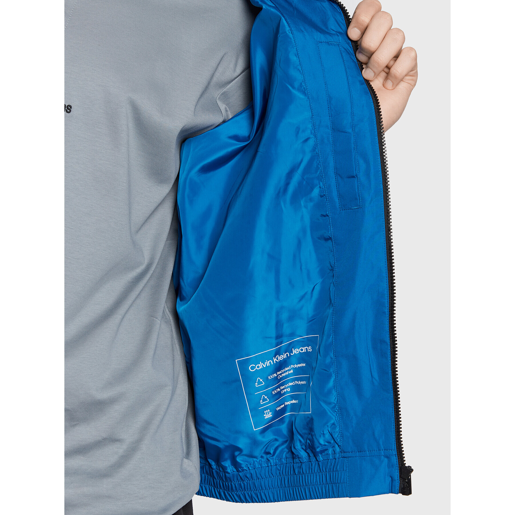 Calvin Klein Jeans Яке бомбър J30J322942 Син Regular Fit - Pepit.bg