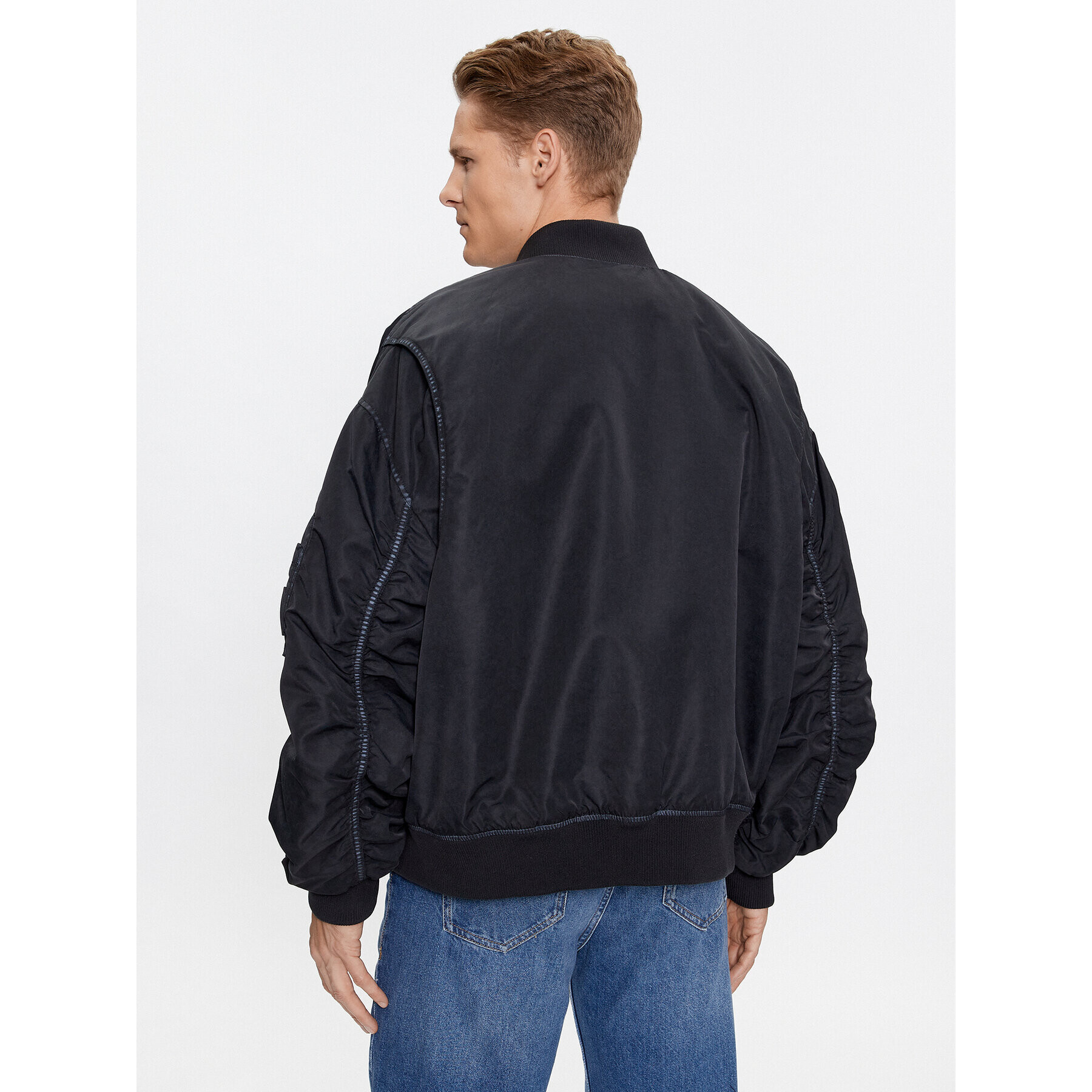 Calvin Klein Jeans Яке бомбър J30J323474 Черен Oversize - Pepit.bg