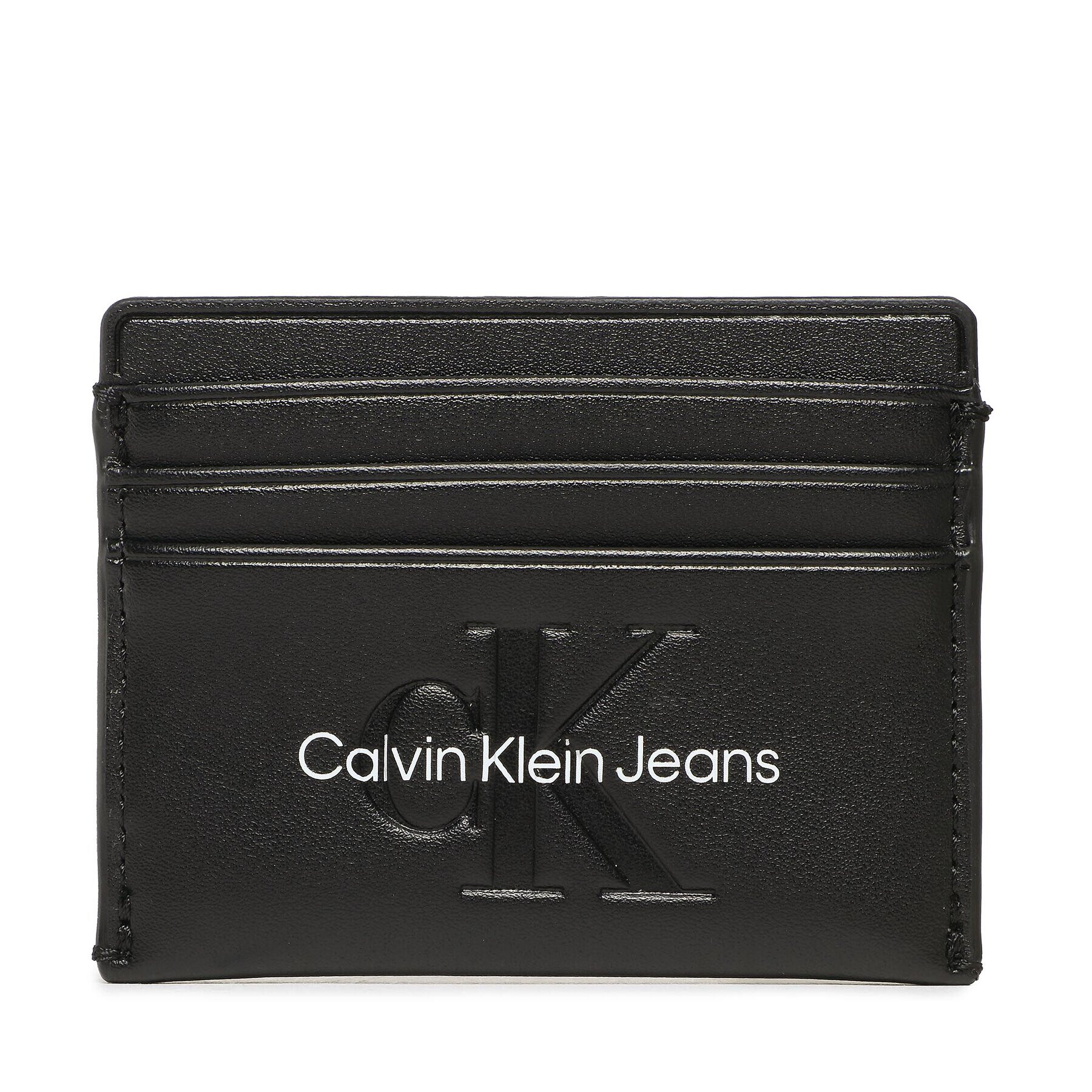 Calvin Klein Jeans Калъф за кредитни карти Sculpted Cardholder 6 Cc Mono K60K610356 Черен - Pepit.bg