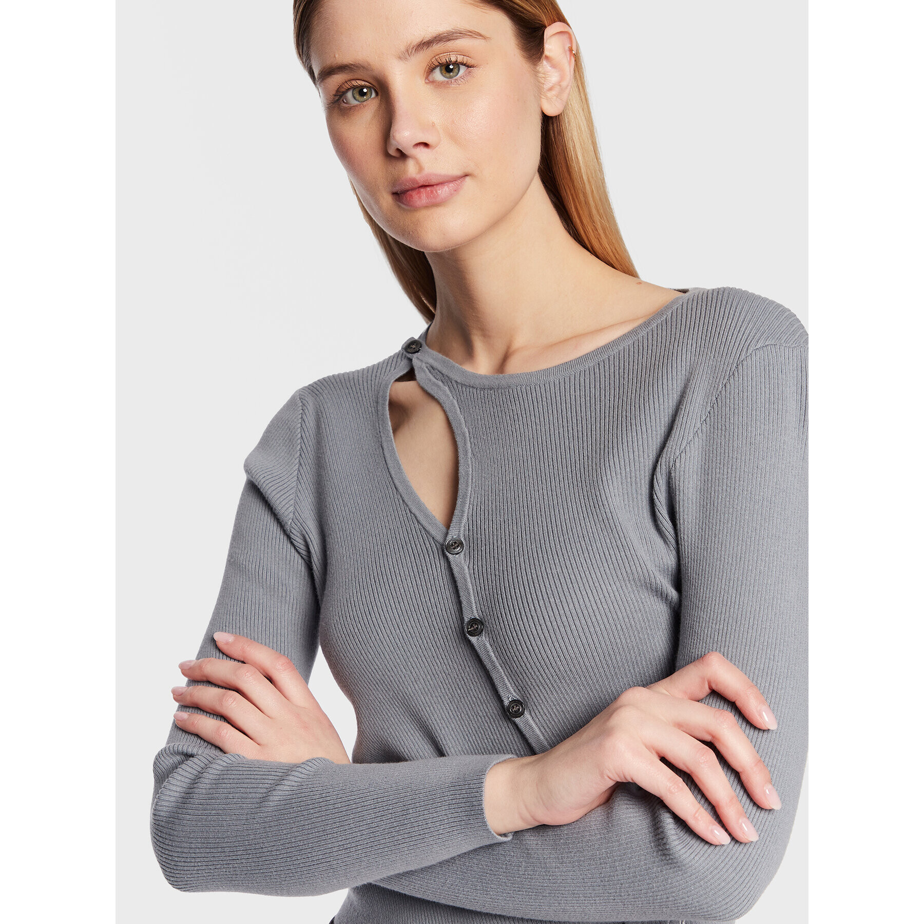 Calvin Klein Jeans Кардиган J20J220707 Сив Regular Fit - Pepit.bg