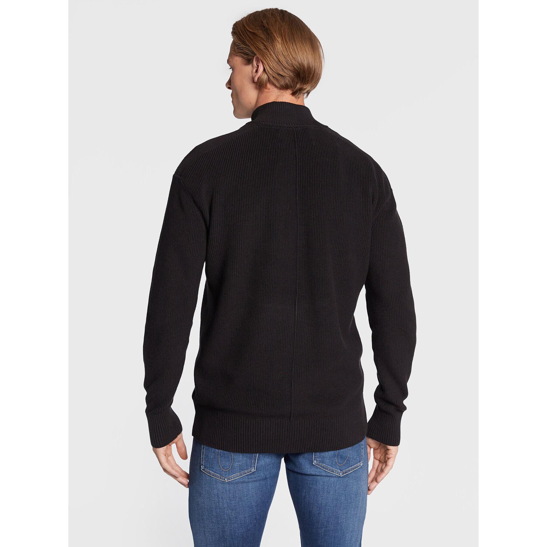 Calvin Klein Jeans Кардиган J30J321695 Черен Regular Fit - Pepit.bg
