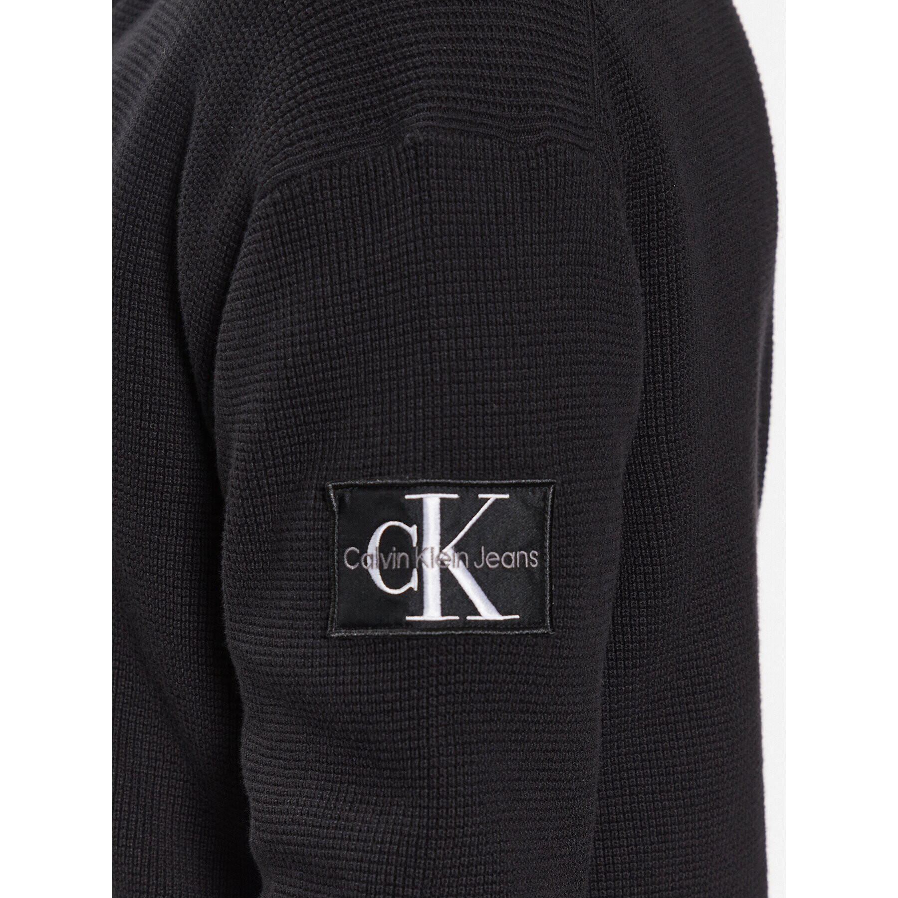 Calvin Klein Jeans Кардиган J30J323814 Черен Regular Fit - Pepit.bg