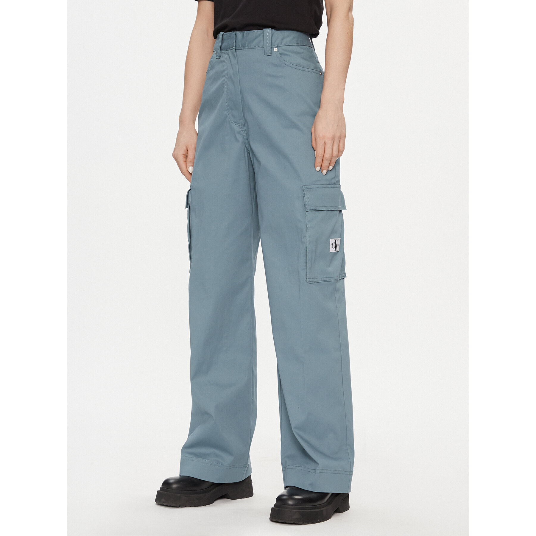 Calvin Klein Jeans Карго панталони Cargo Pant J20J222607 Син Regular Fit - Pepit.bg