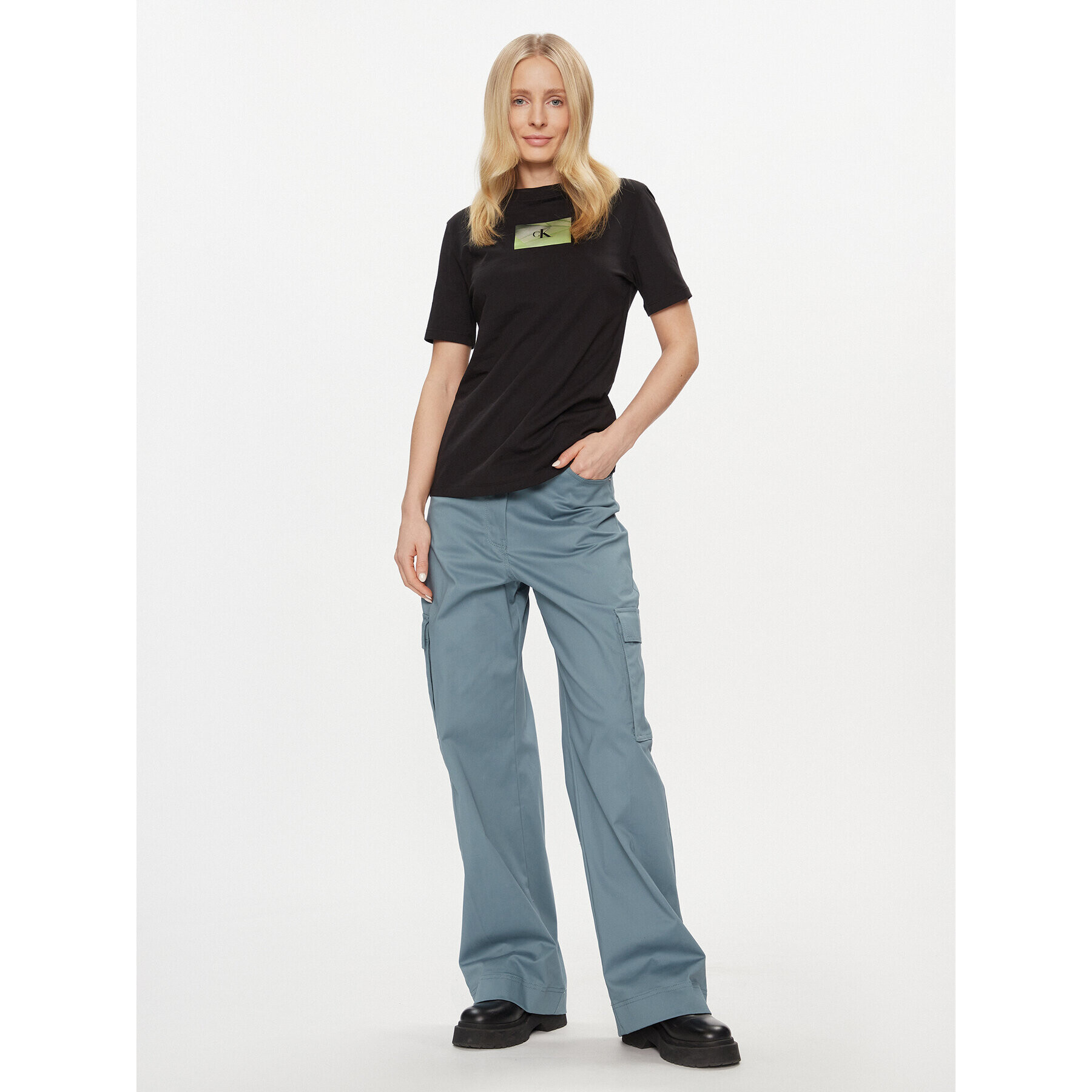 Calvin Klein Jeans Карго панталони Cargo Pant J20J222607 Син Regular Fit - Pepit.bg