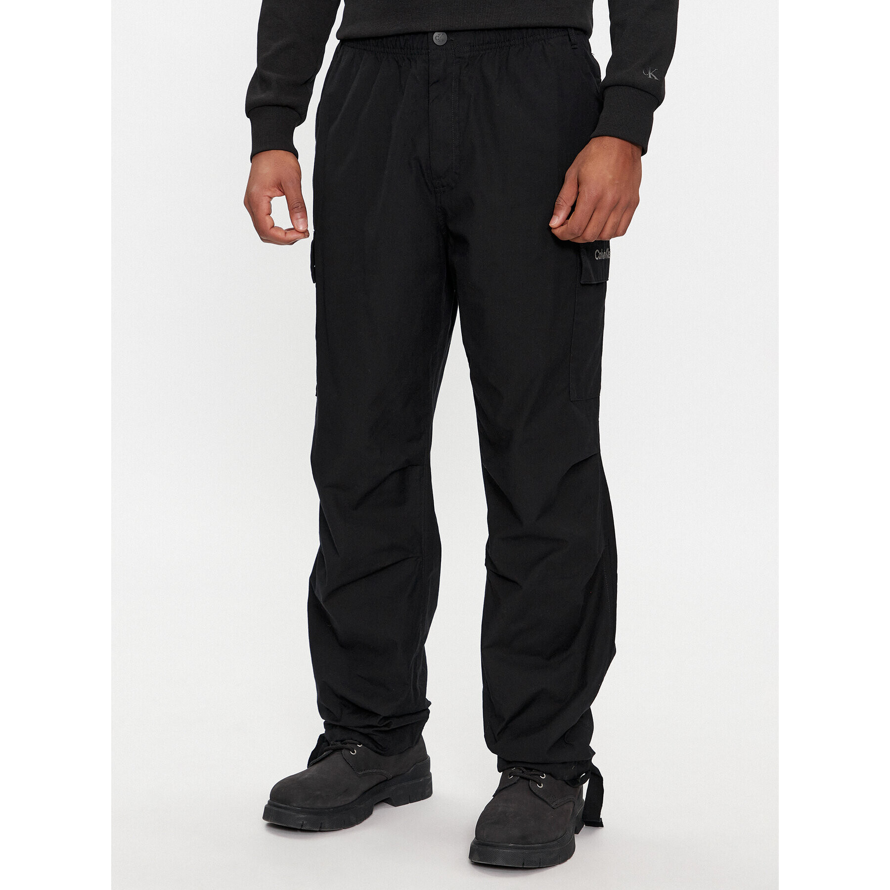 Calvin Klein Jeans Карго панталони Essential Regular Cargo Pant J30J324692 Черен Regular Fit - Pepit.bg