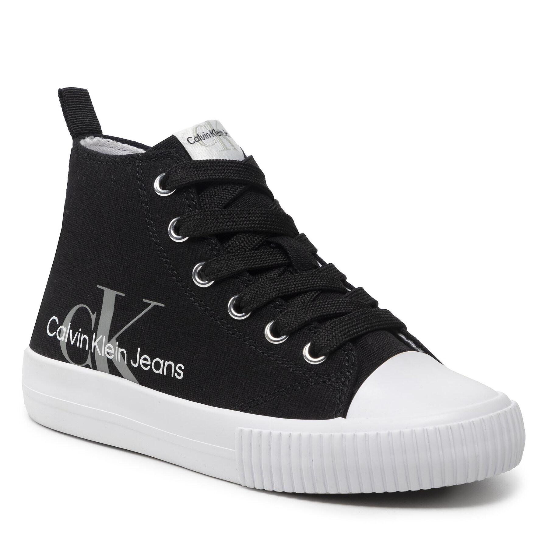 Calvin Klein Jeans Кецове Higt Top Lace-Up Sneaker V3X9-80128-0890 M Черен - Pepit.bg