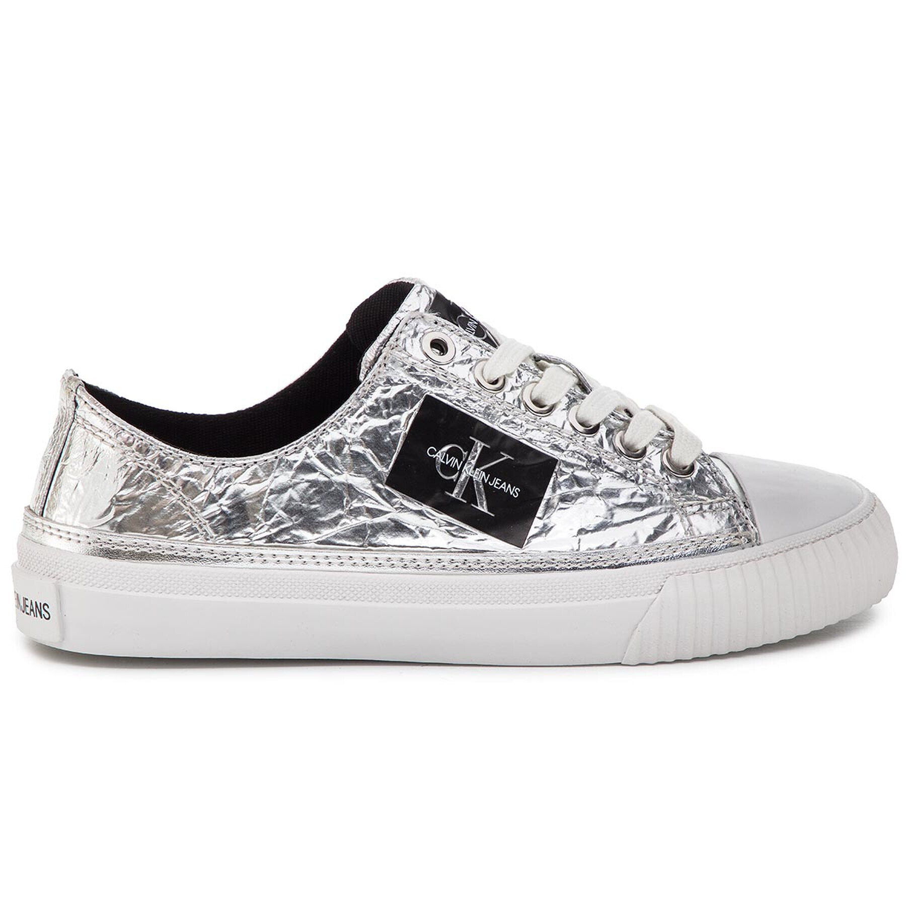 Calvin Klein Jeans Кецове Crinkle R7801 Сребрист - Pepit.bg