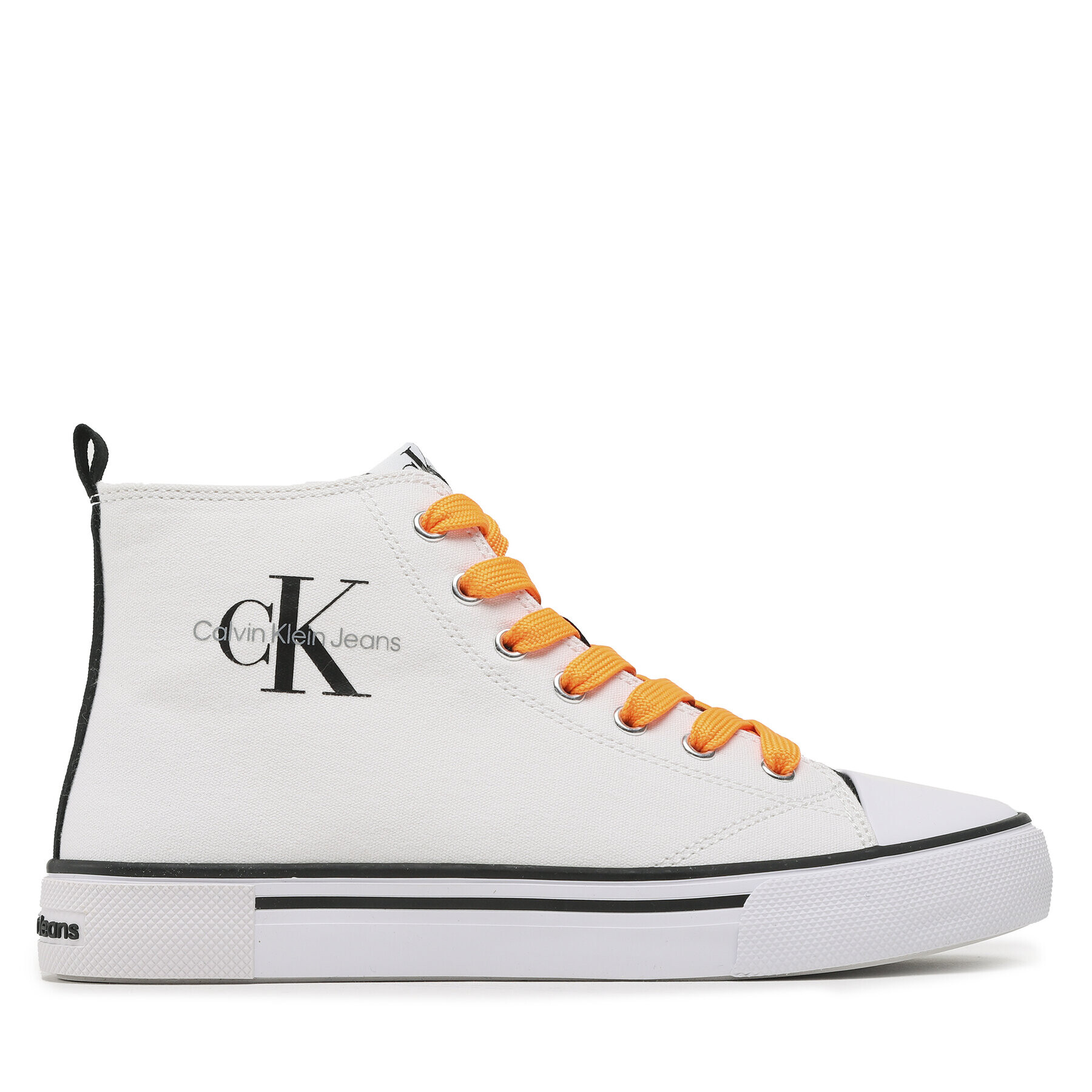 Calvin Klein Jeans Кецове High Top Lace-Up Sneaker V3X9-80569-0890 S Бял - Pepit.bg