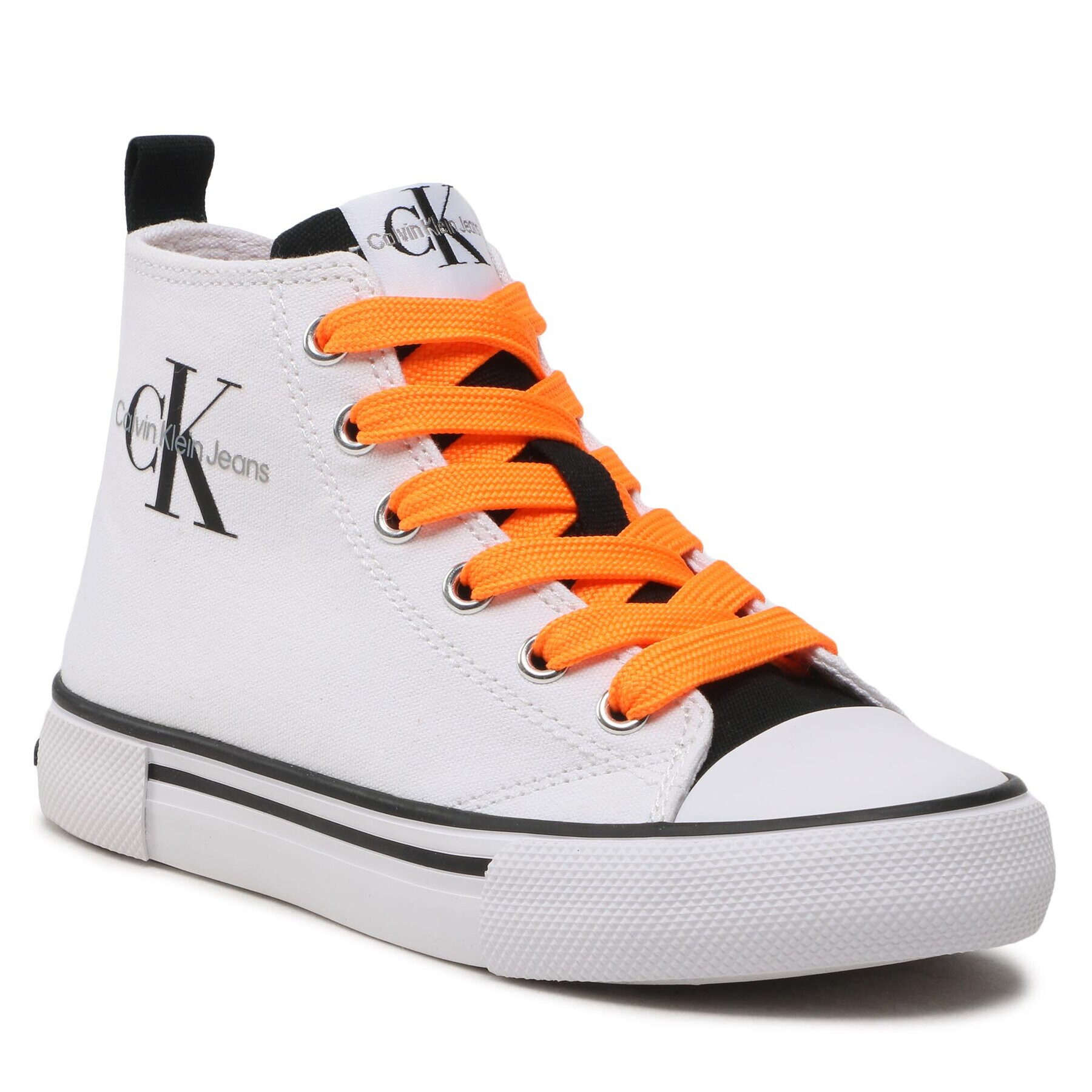 Calvin Klein Jeans Кецове High Top Lace Up Sneaker V3X9-80569-0890X002 M Бял - Pepit.bg