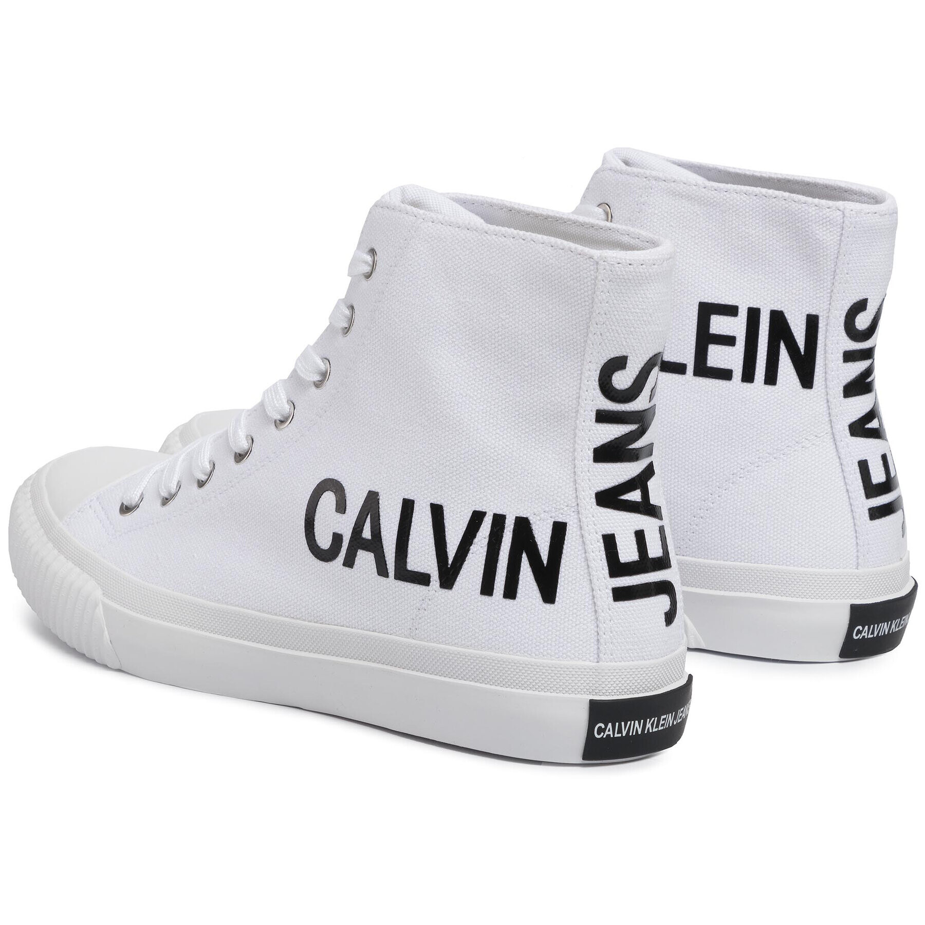 Calvin Klein Jeans Кецове Iacopo Canvas S0597 Бял - Pepit.bg