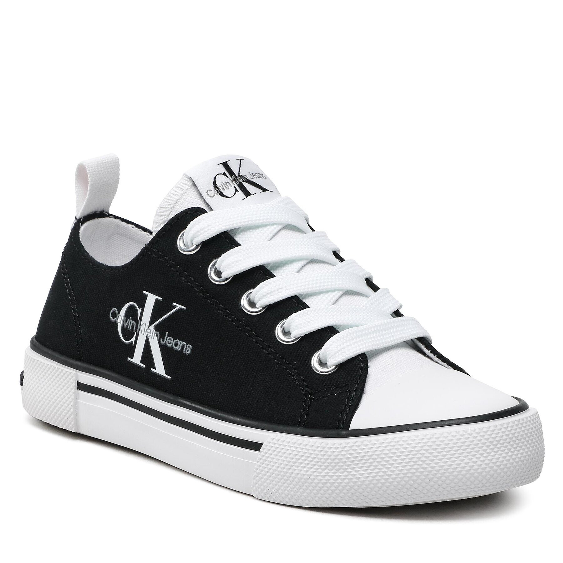 Calvin Klein Jeans Кецове Low Cut Lace-Up Sneaker V3X9-80567-0890 M Черен - Pepit.bg