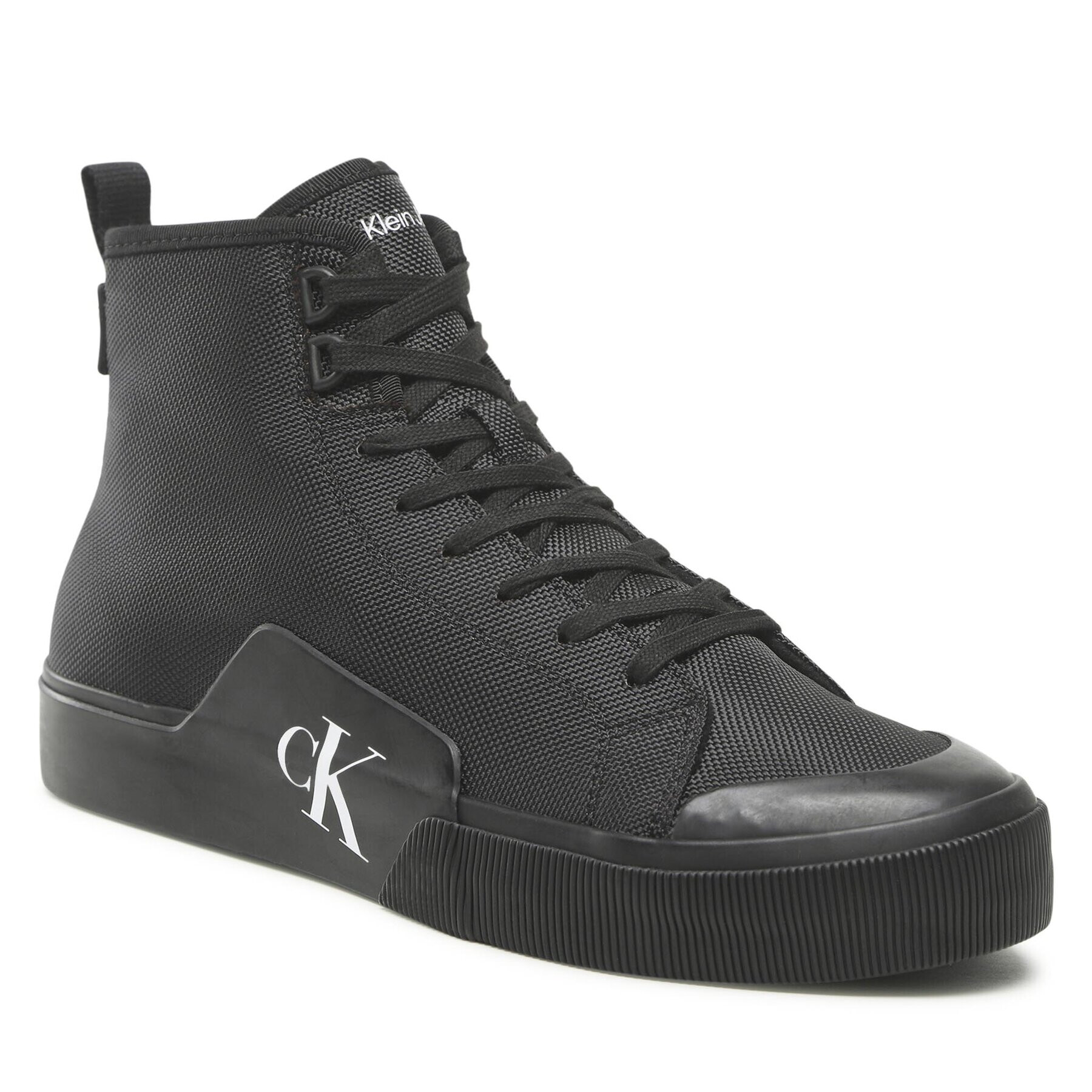 Calvin Klein Jeans Кецове Skater Vulc Laceup Mid Ny YM0YM00480_1 Черен - Pepit.bg