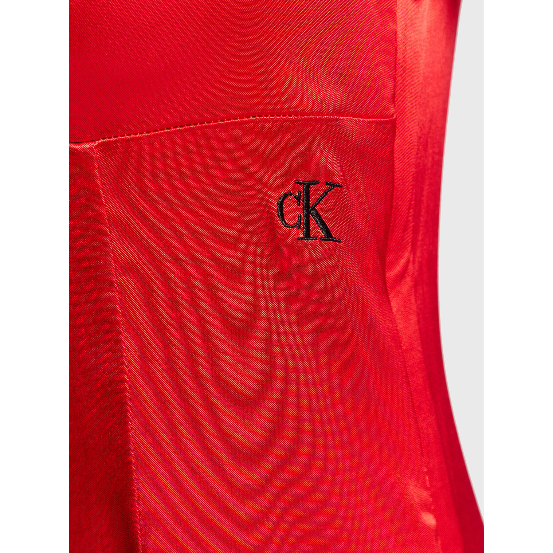 Calvin Klein Jeans Коктейлна рокля J20J220386 Червен Regular Fit - Pepit.bg