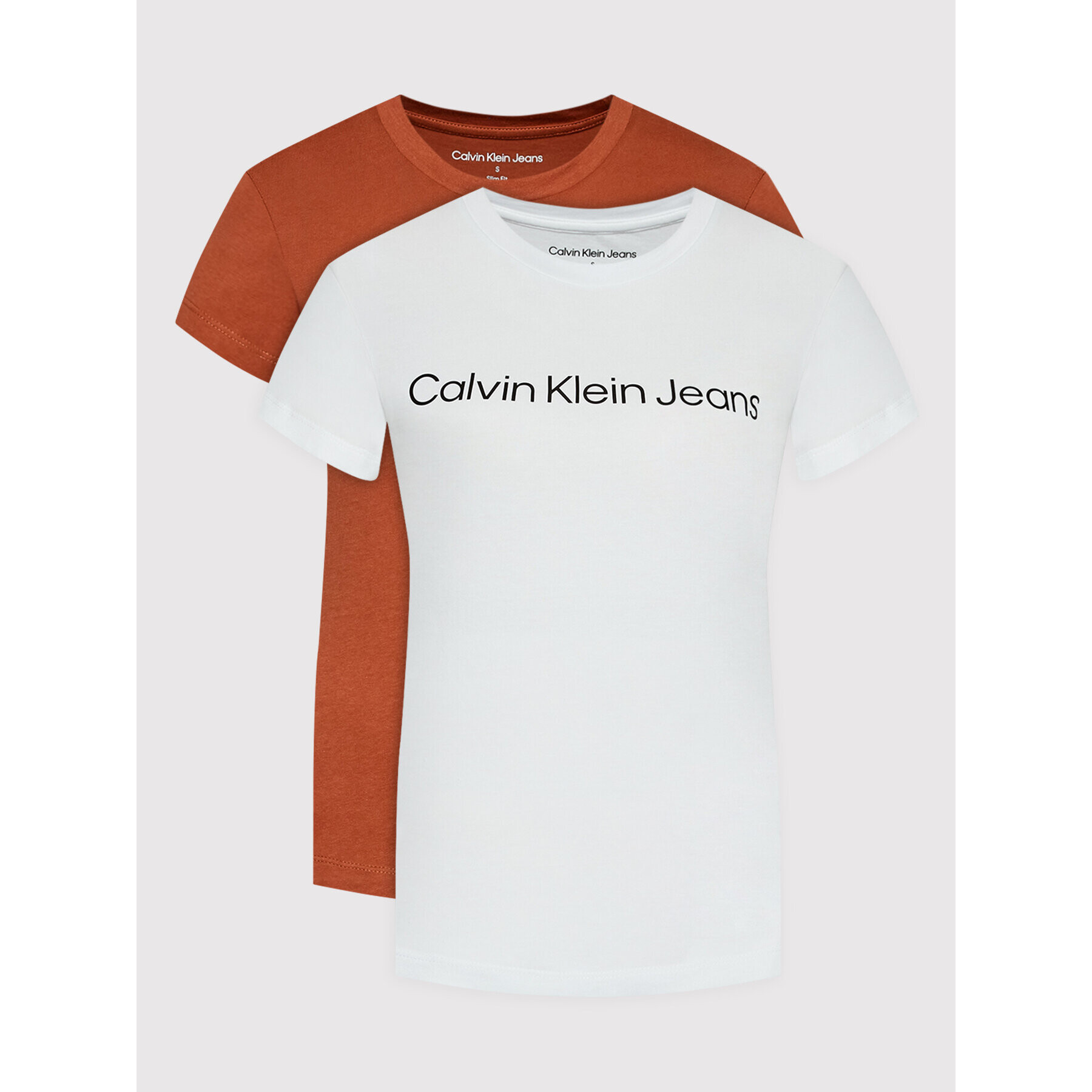 Calvin Klein Jeans Комплект 2 тишъртки J20J220161 Цветен Slim Fit - Pepit.bg