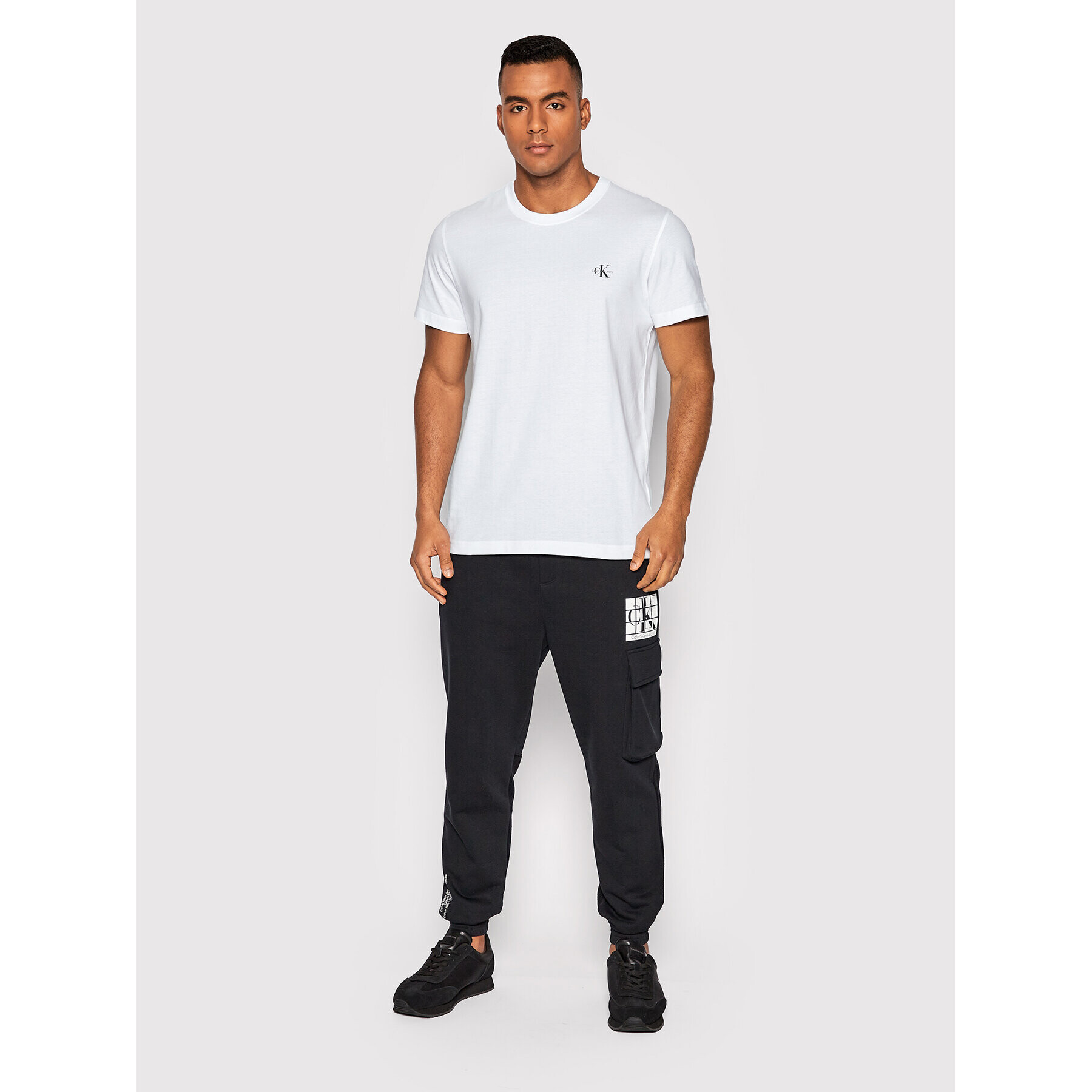 Calvin Klein Jeans Комплект 2 тишъртки J30J320199 Бял Regular Fit - Pepit.bg