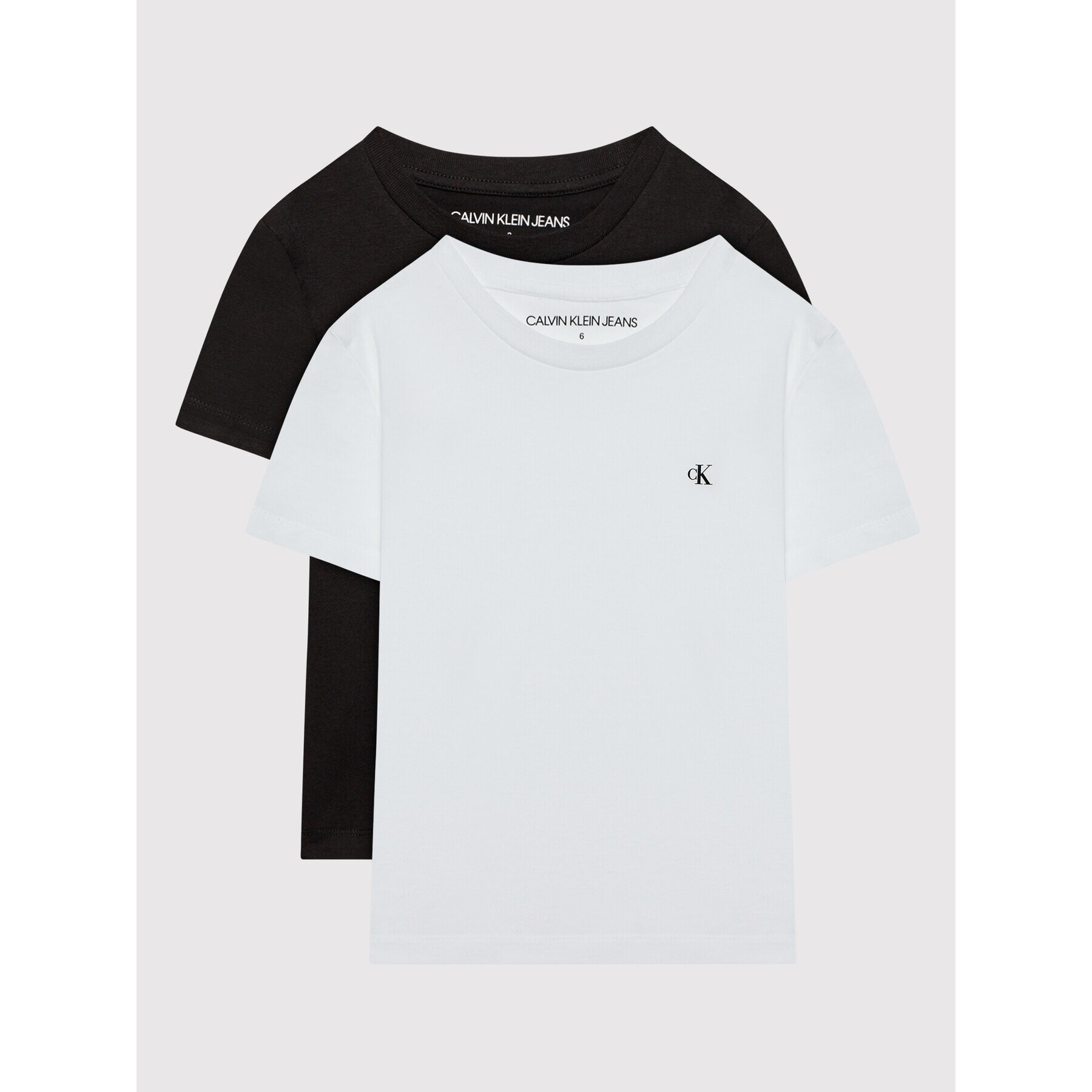 Calvin Klein Jeans Комплект 2 тишъртки Monogram IB0IB01093 Бял Regular Fit - Pepit.bg