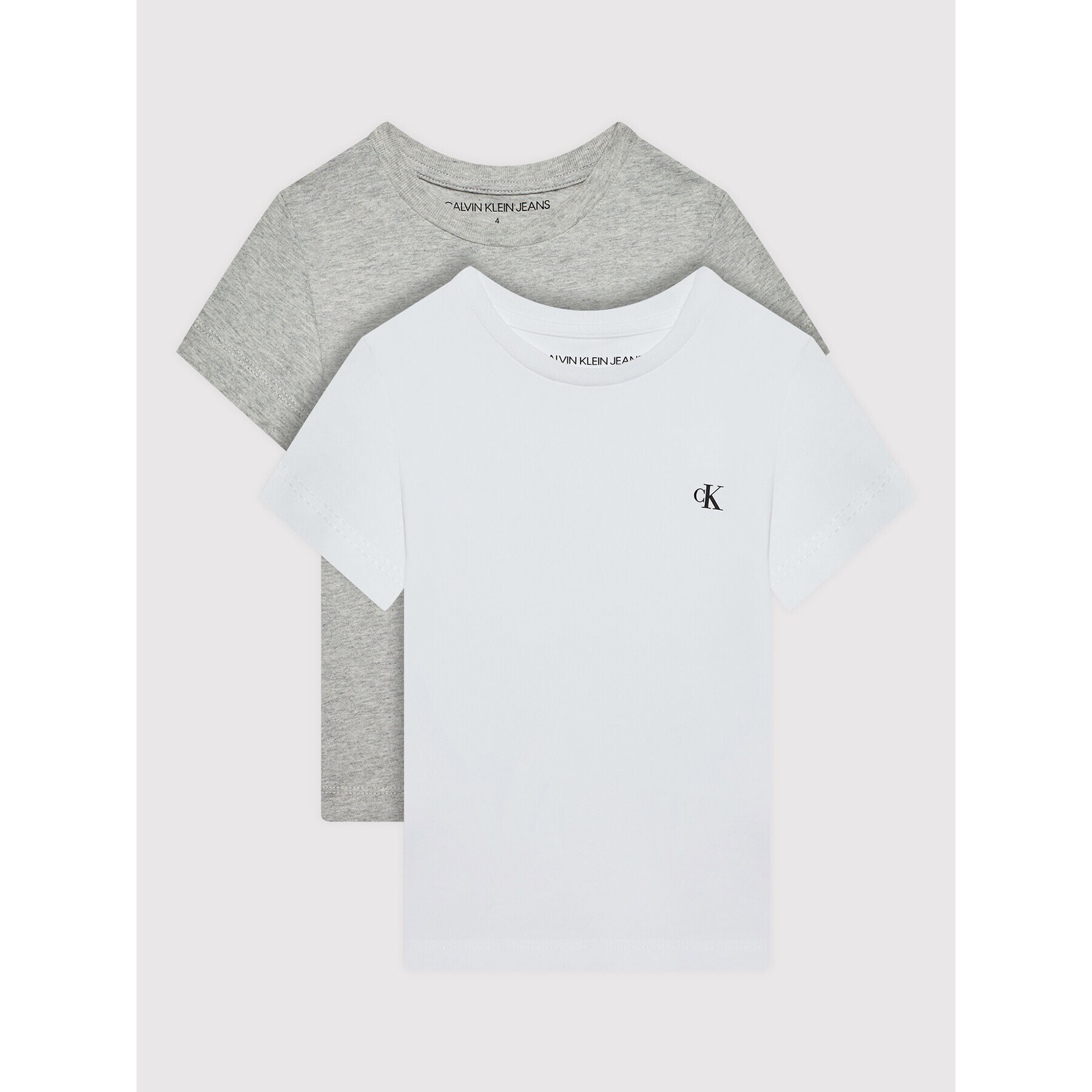 Calvin Klein Jeans Комплект 2 тишъртки Monogram IB0IB01093 Сив Regular Fit - Pepit.bg