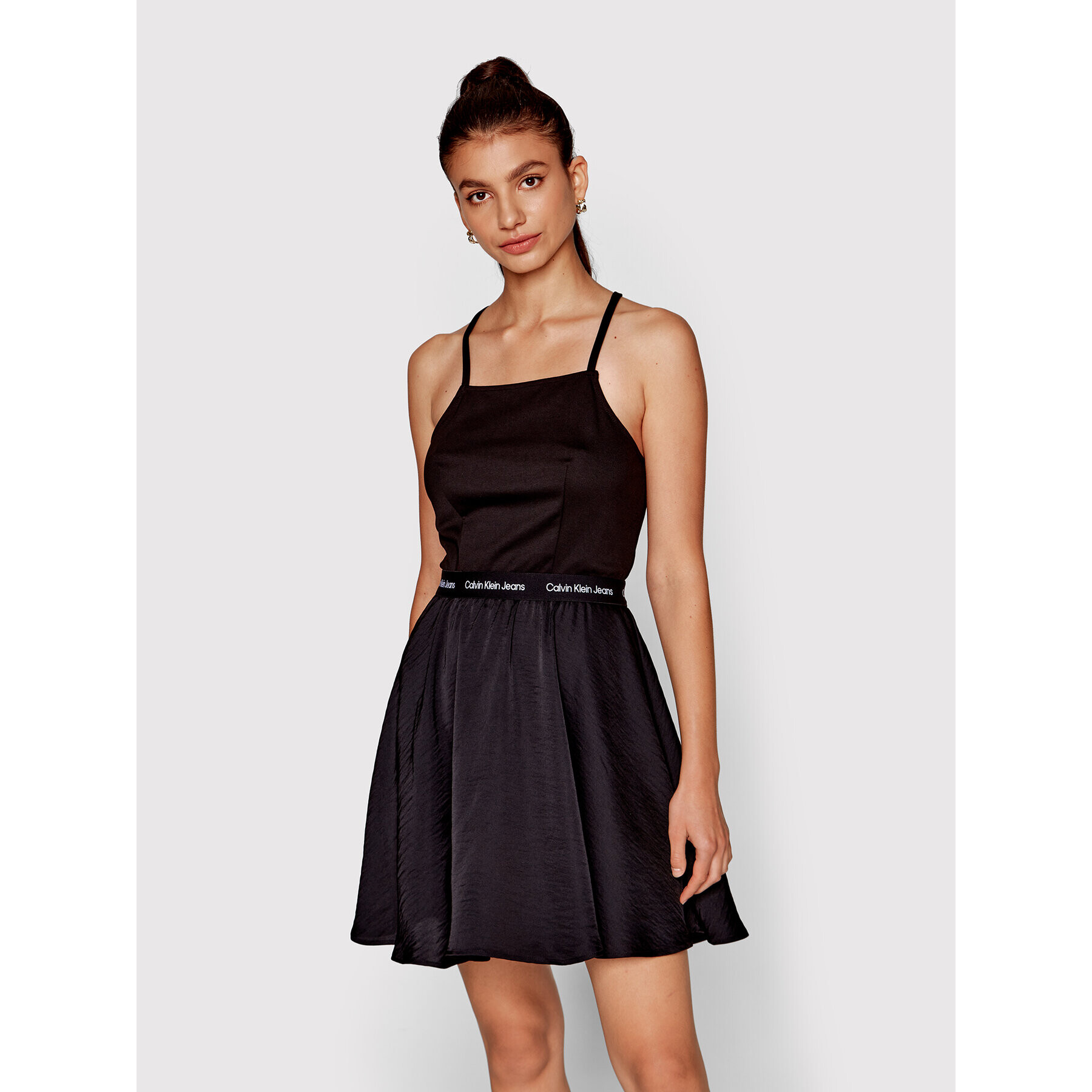 Calvin Klein Jeans Лятна рокля J20J219016 Черен Regular Fit - Pepit.bg