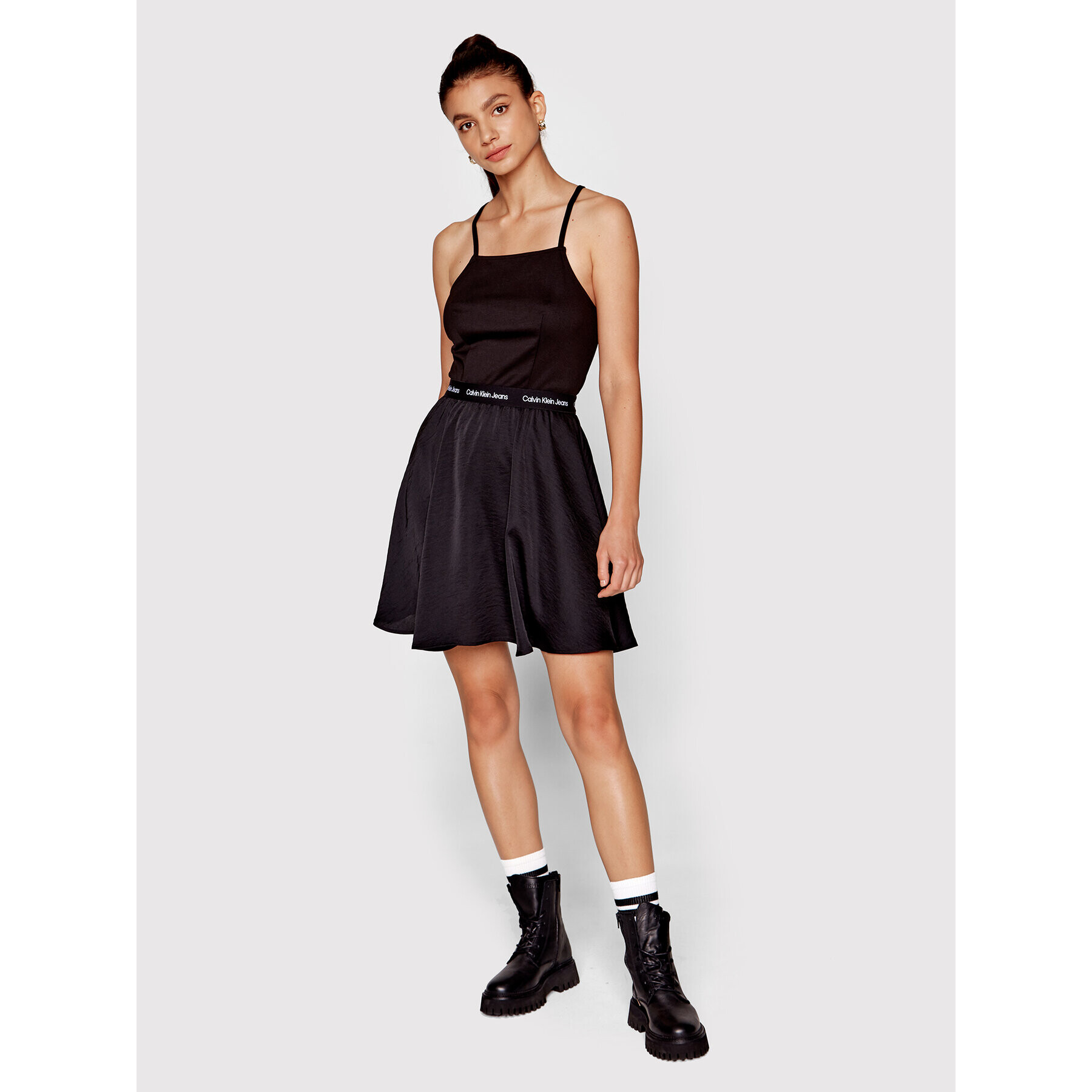 Calvin Klein Jeans Лятна рокля J20J219016 Черен Regular Fit - Pepit.bg