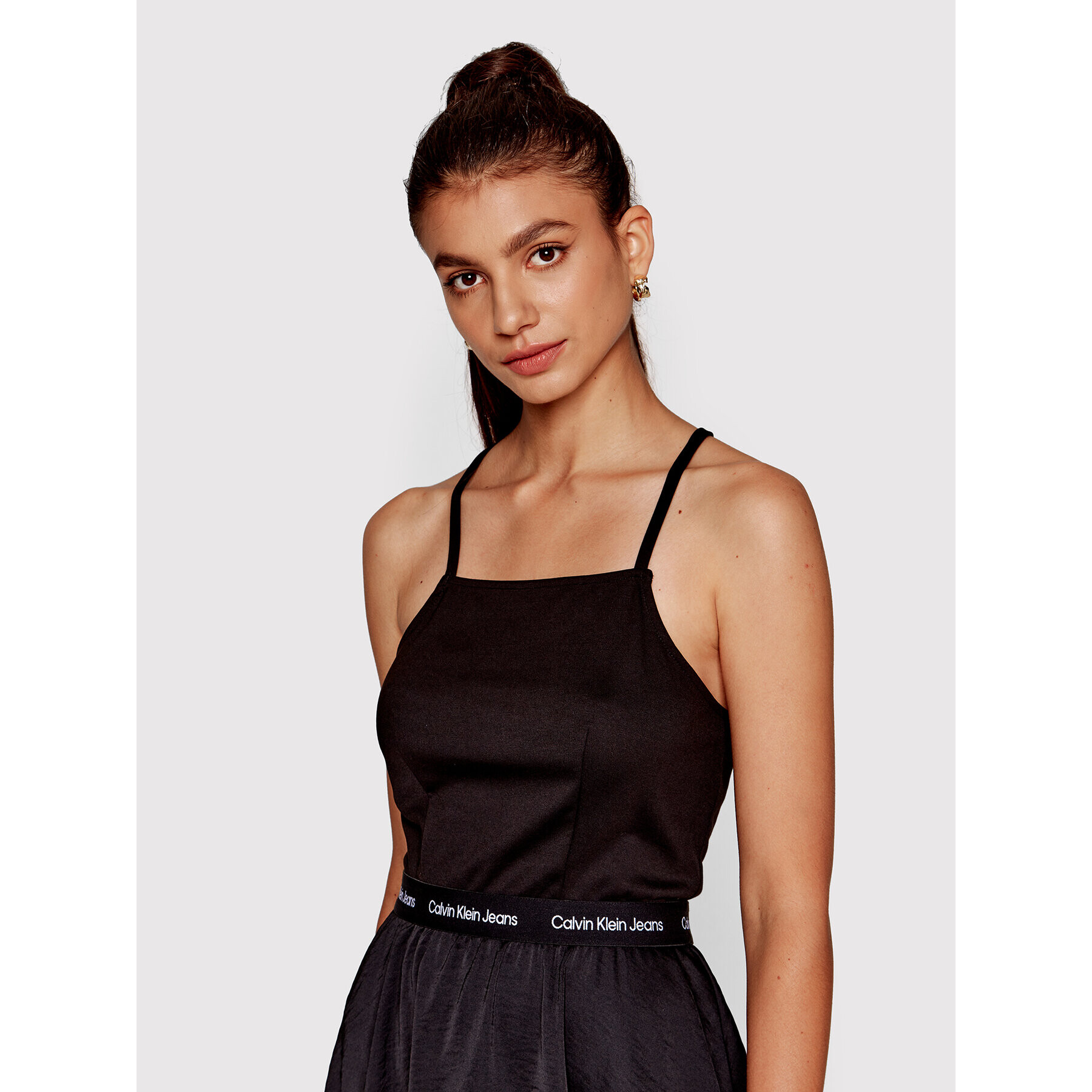 Calvin Klein Jeans Лятна рокля J20J219016 Черен Regular Fit - Pepit.bg
