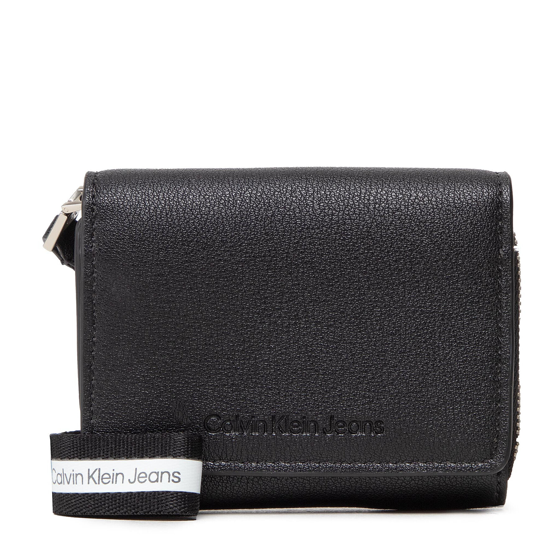 Calvin Klein Jeans Малък дамски портфейл Ultralight Wallet W/Wristlet K60K609325 Черен - Pepit.bg