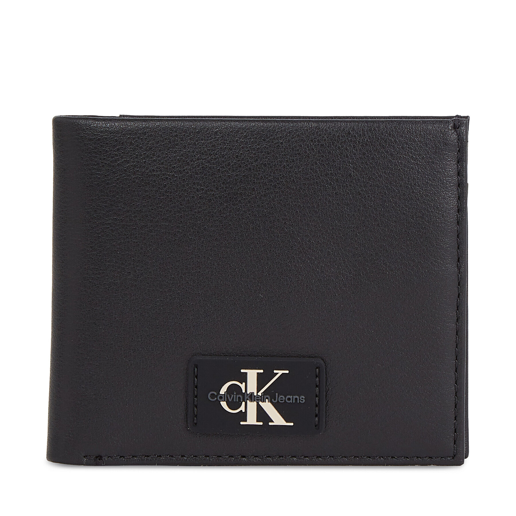 Calvin Klein Jeans Малък мъжки портфейл Tagged Bifold W/Coin K50K510776 Черен - Pepit.bg