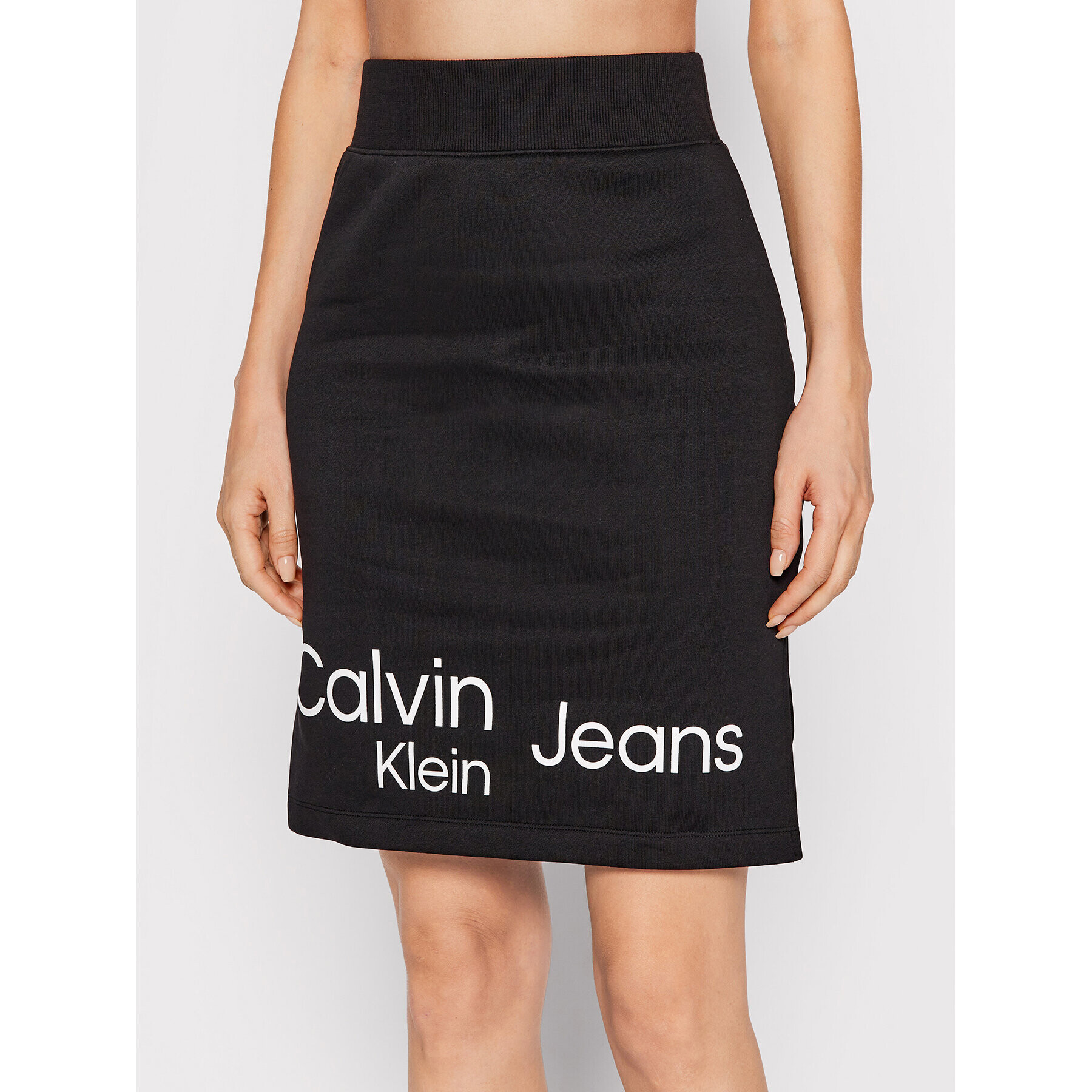 Calvin Klein Jeans Мини пола J20J219721 Черен Slim Fit - Pepit.bg