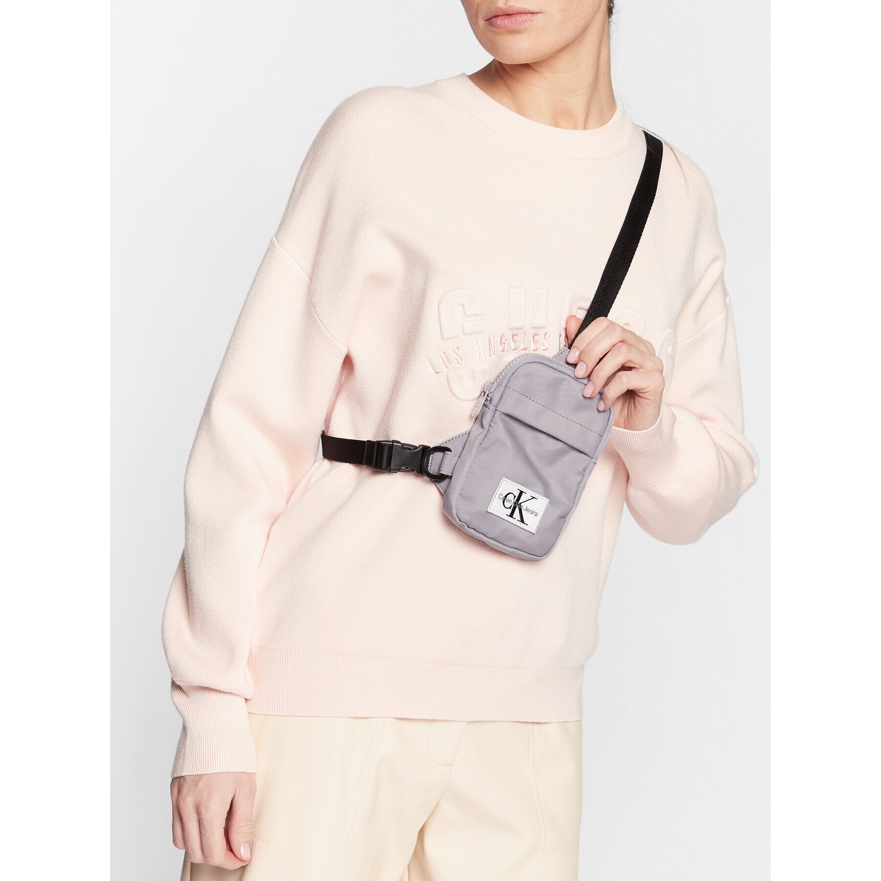 Calvin Klein Jeans Мъжка чантичка Monogram Crossbody Bag IU0IU00384 Виолетов - Pepit.bg