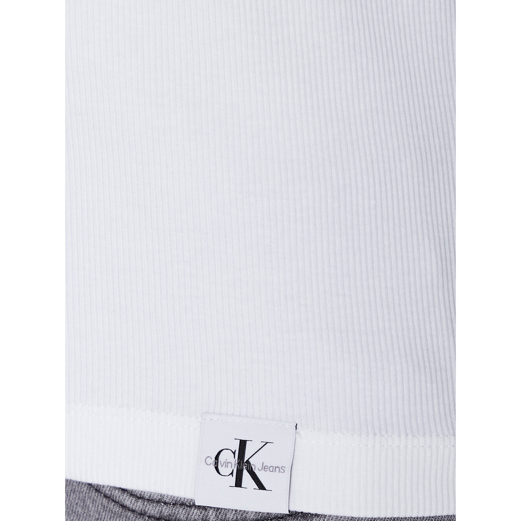 Calvin Klein Jeans Мъжки топ J30J322846 Бял Regular Fit - Pepit.bg