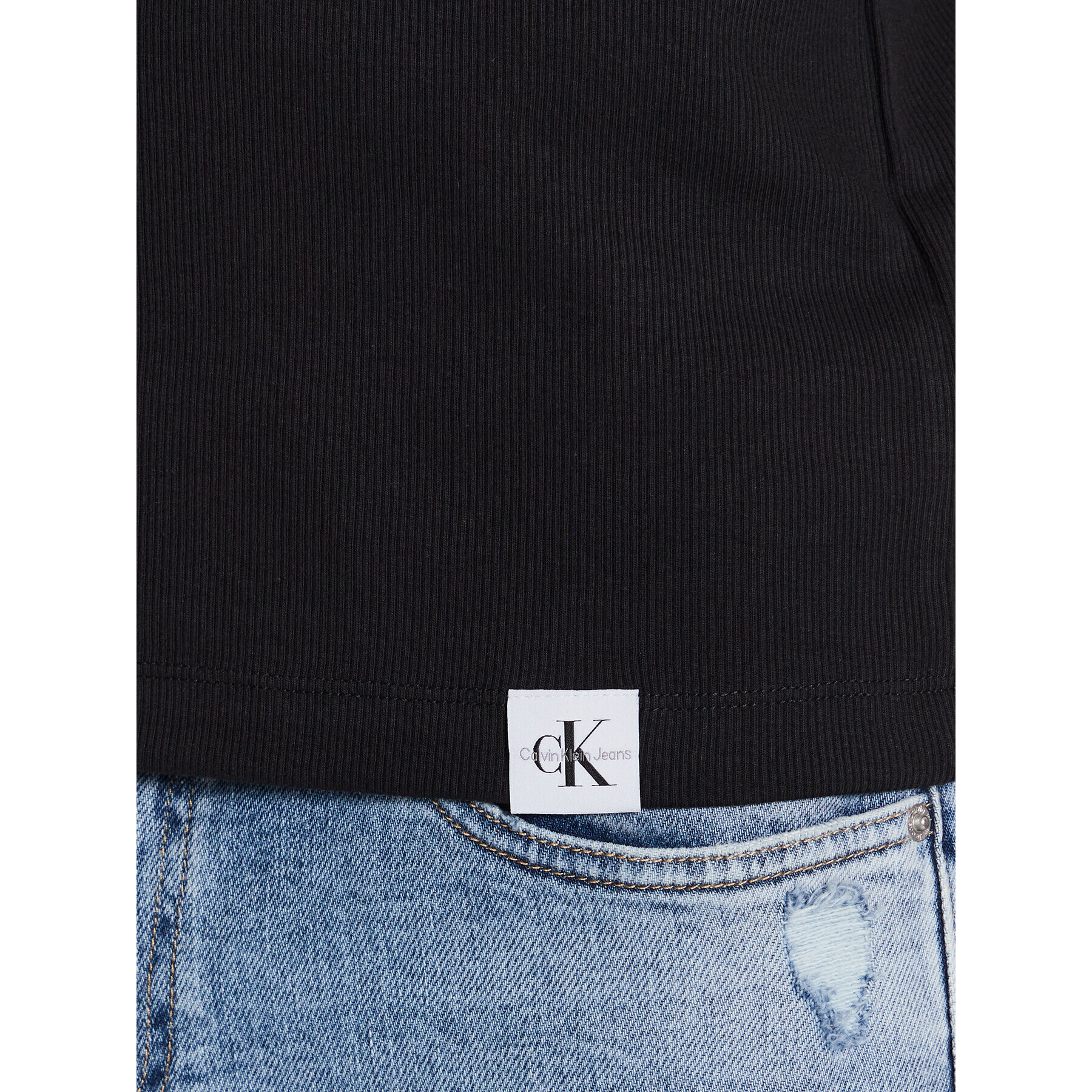 Calvin Klein Jeans Мъжки топ J30J322846 Черен Regular Fit - Pepit.bg