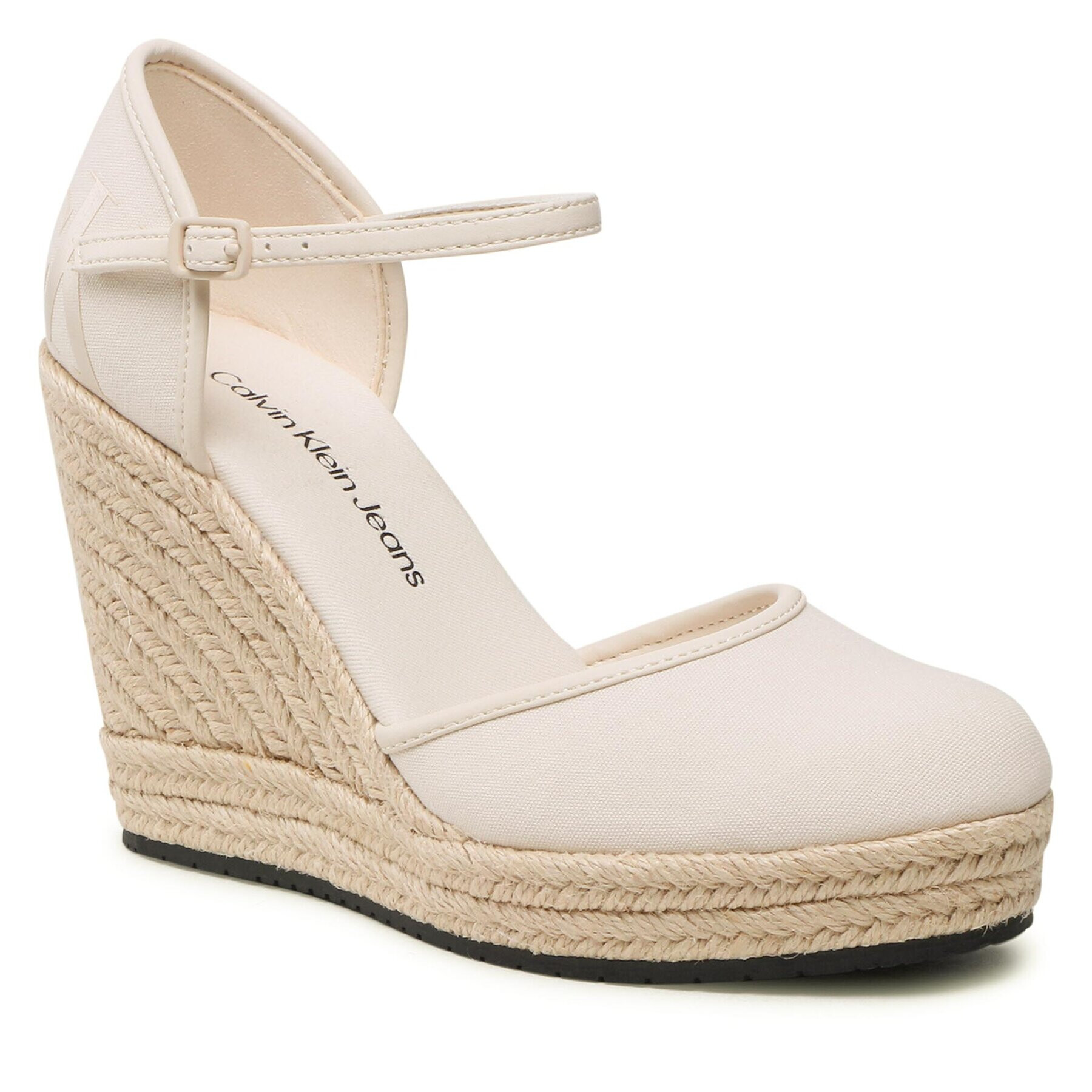 Calvin Klein Jeans Обувки Wedge Sandal Close Toe Ess YW0YW01194 Бял - Pepit.bg