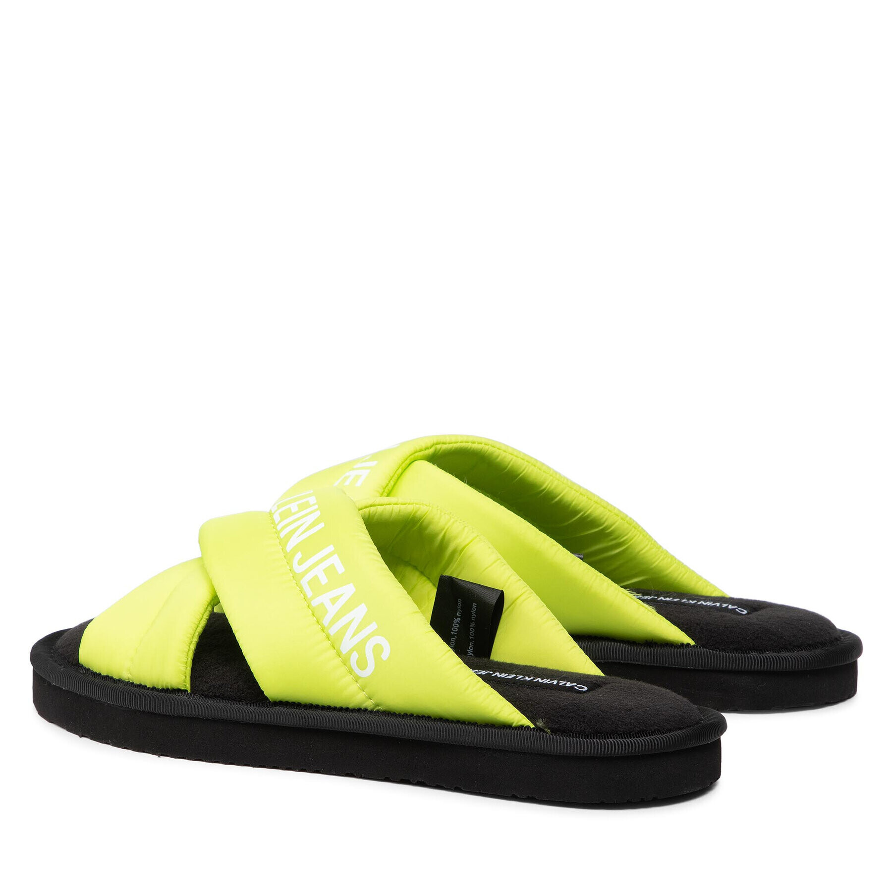 Calvin Klein Jeans Пантофи Home Criss Cross Slipper YW0YW00477 Зелен - Pepit.bg